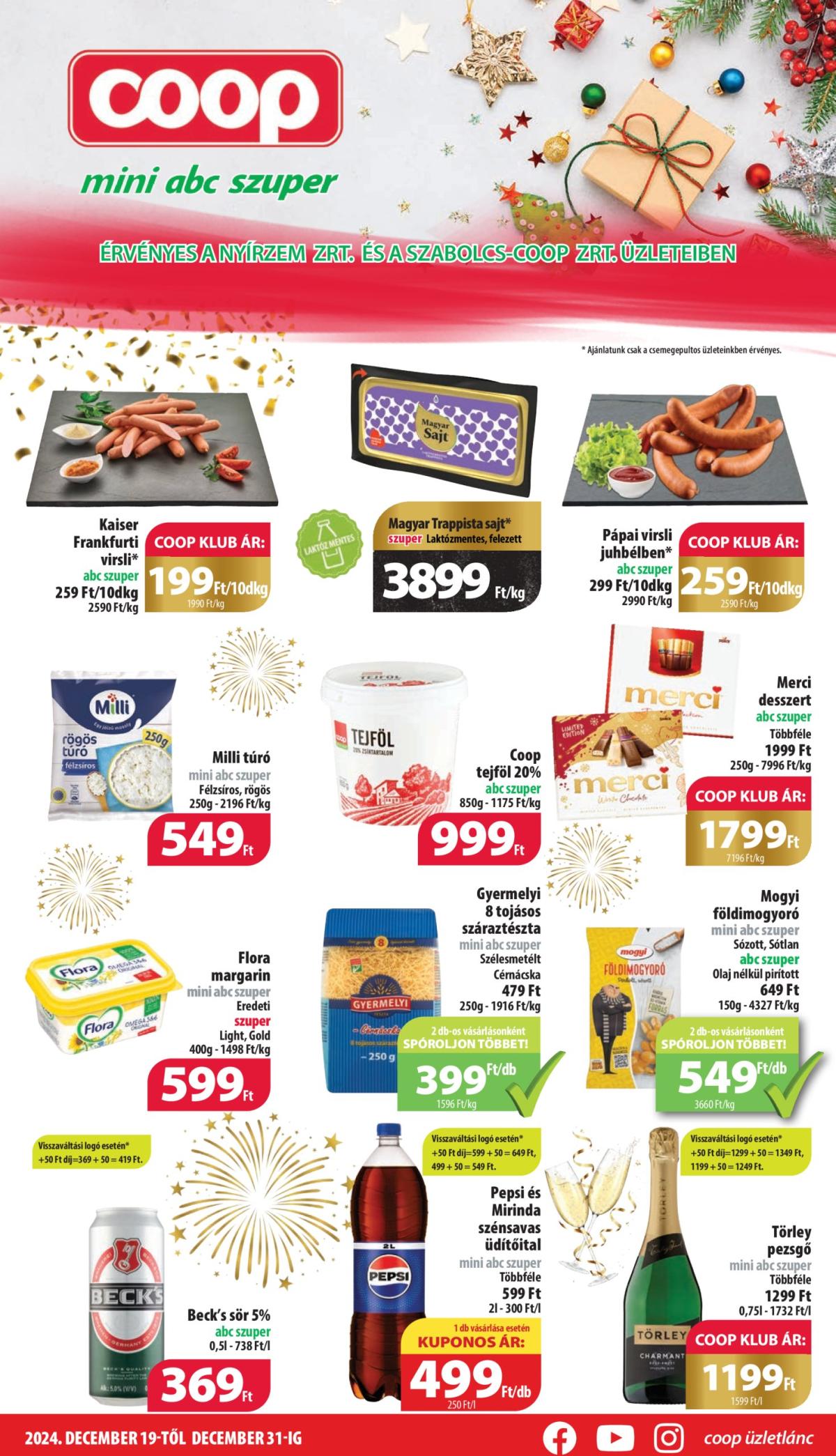 Coop - Mini Abc Szuper akciós újság, érvényes 12.19. - 12.31.