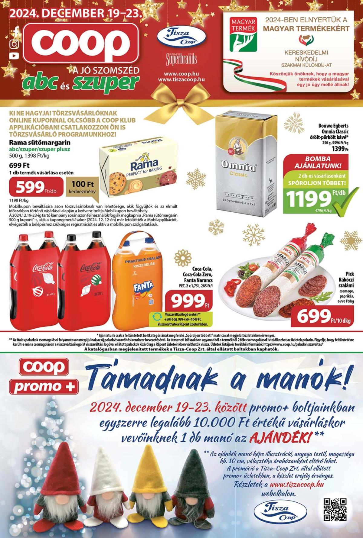 Coop - Abc Szuper akciós újság, érvényes 12.19. - 12.23.