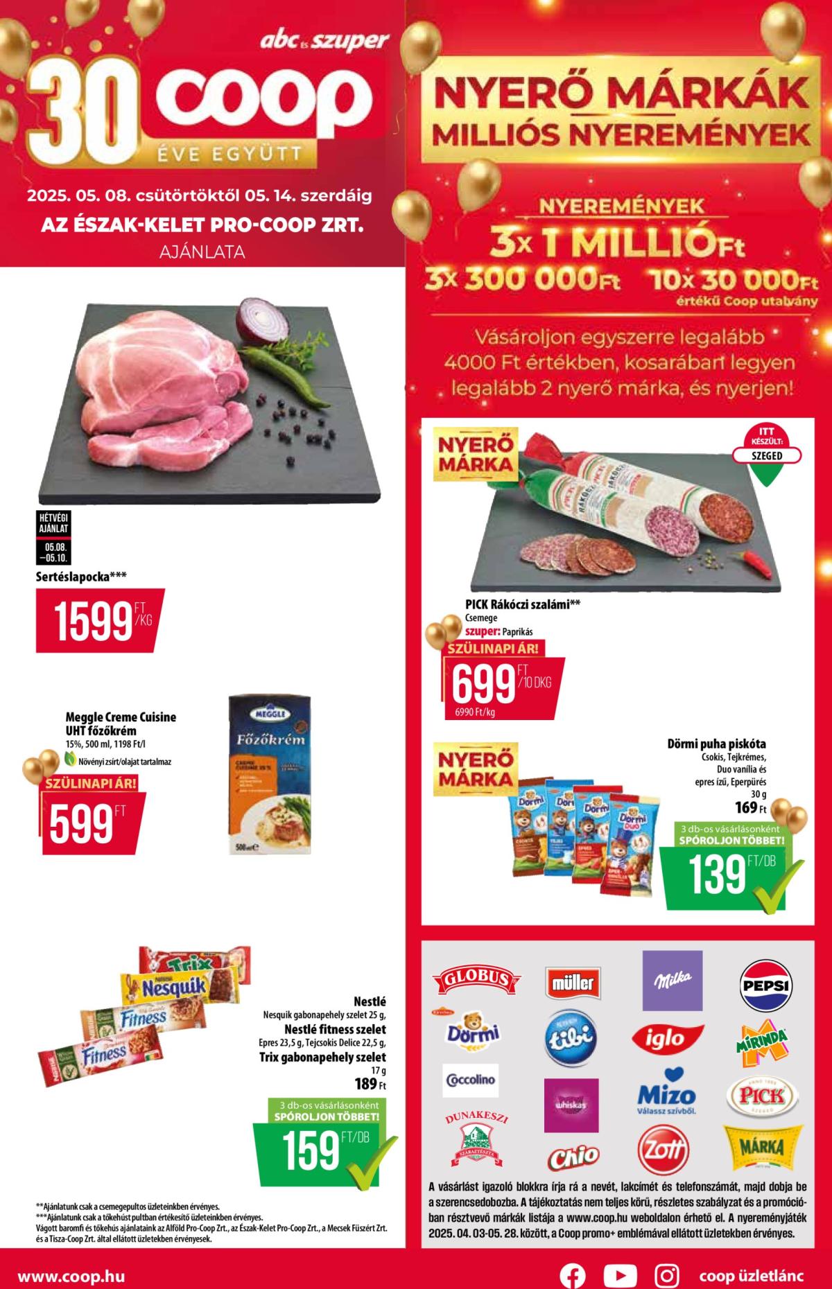 Coop - Abc Szuper Észak-Kelet akciós újság, érvényes 05.08. - 05.14.