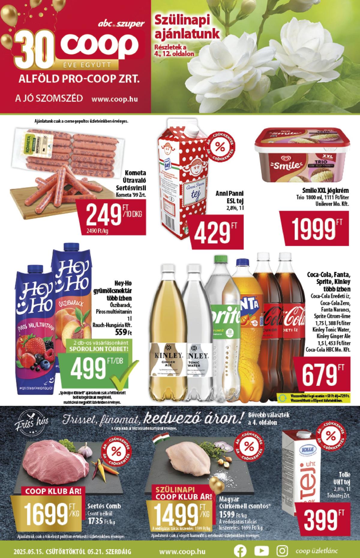 Coop - Alföld akciós újság, érvényes 05.15. - 05.21.