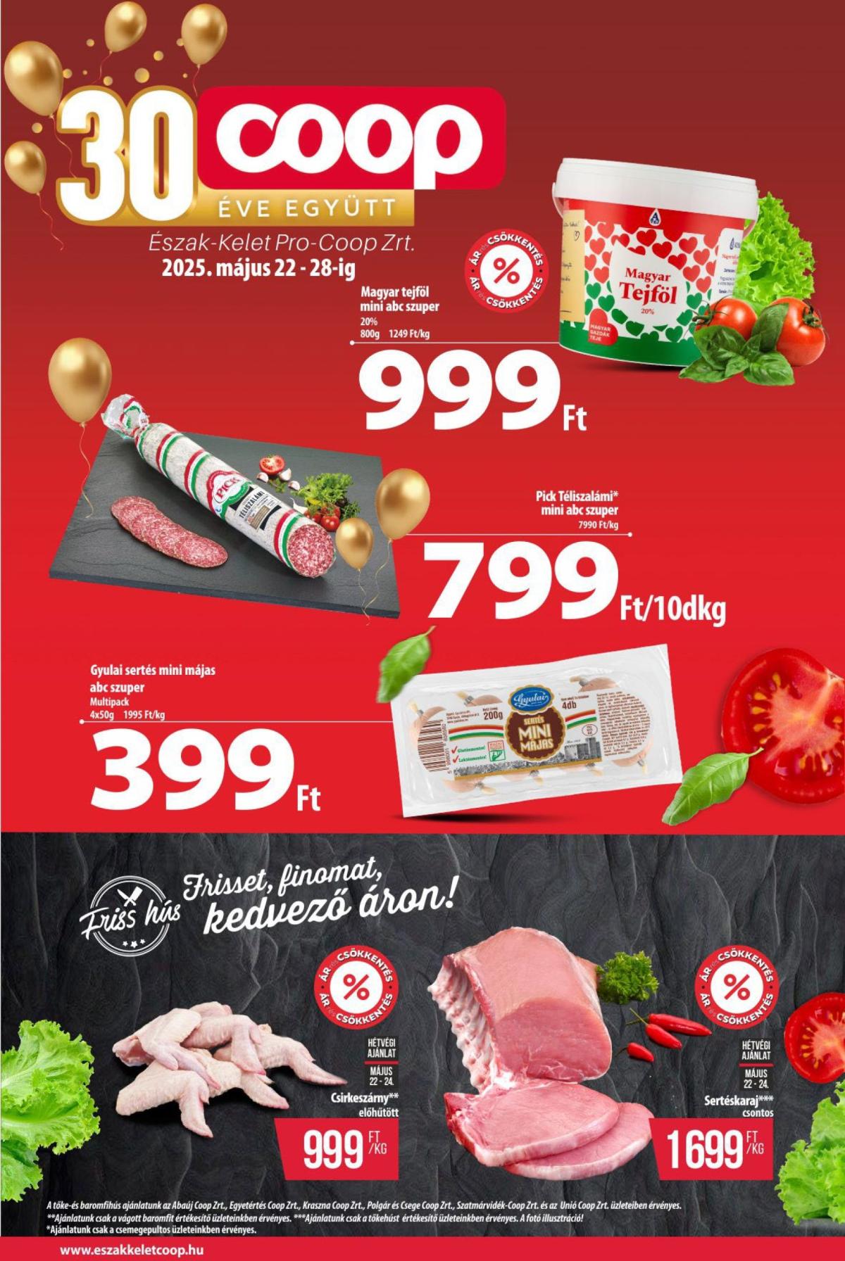 Coop - Észak-Kelet akciós újság, érvényes 05.22. - 05.28.