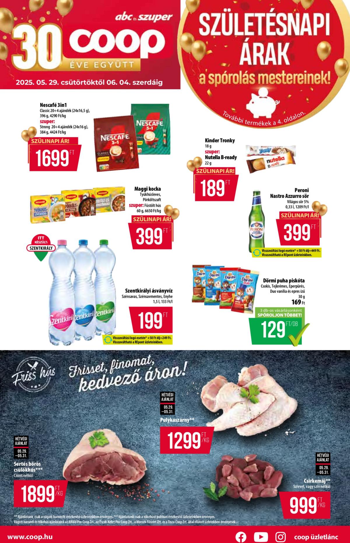 Coop - Abc-Szuper akciós újság, érvényes 05.29. - 06.04.