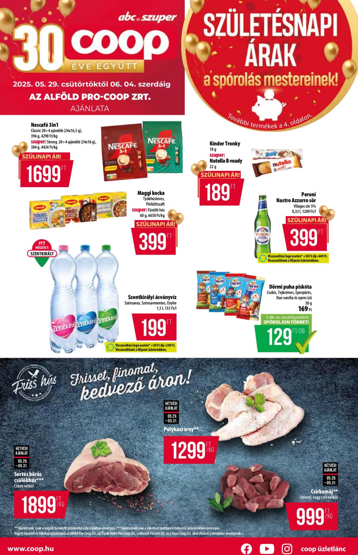 Coop - Alföld - Abc-Szuper akciós újság, érvényes 05.29. - 06.04.