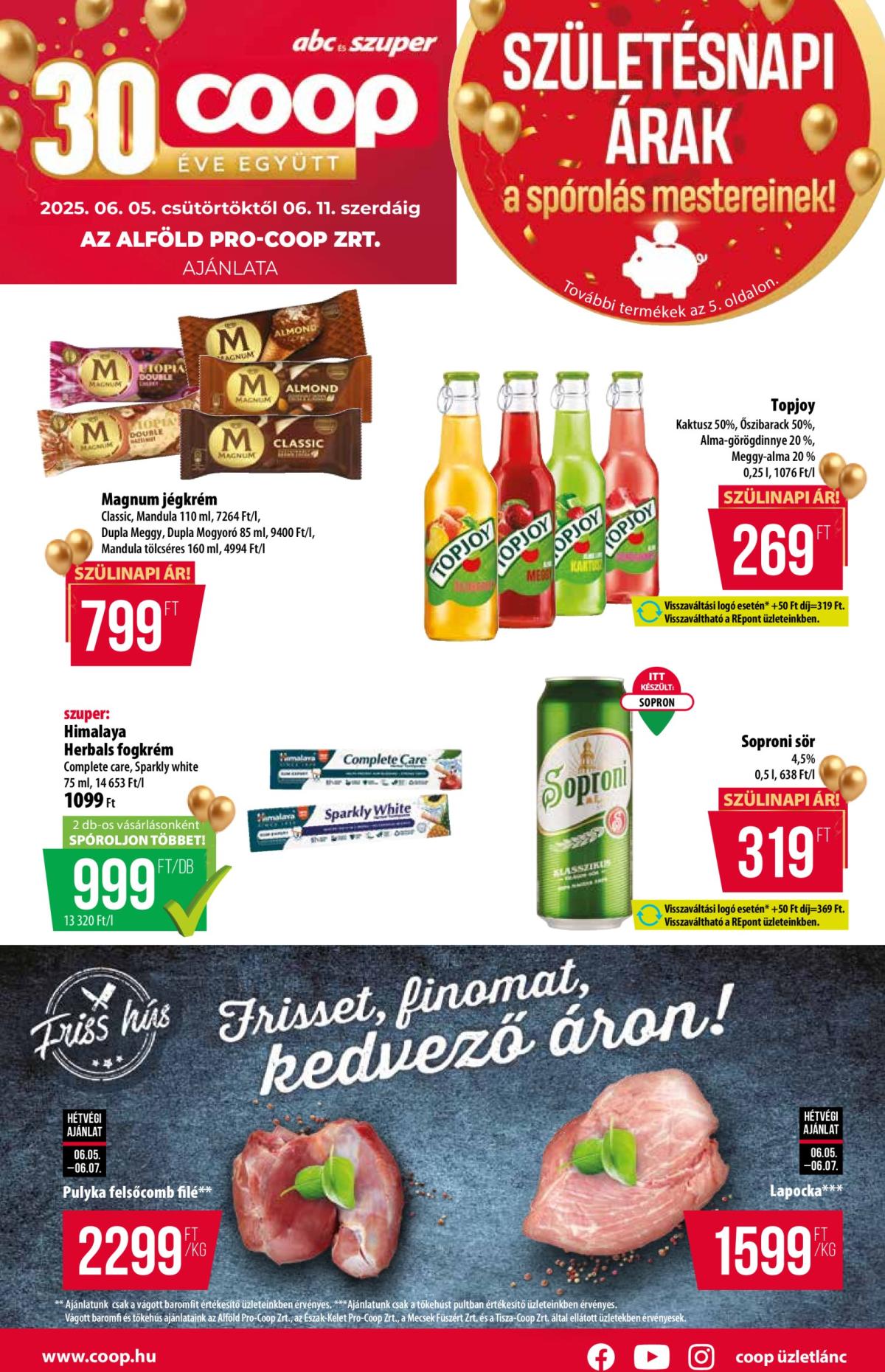 Coop - Alföld - Abc-Szuper akciós újság, érvényes 06.05. - 06.11.