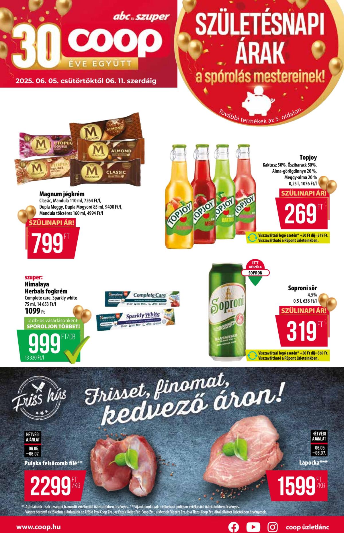 Coop - Abc-Szuper akciós újság, érvényes 06.05. - 06.11.