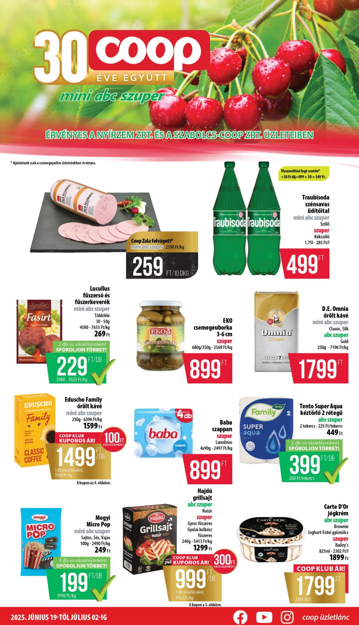 Coop - Nyírzem/Szabolcs Coop akciós újság, érvényes 06.19. - 07.02.