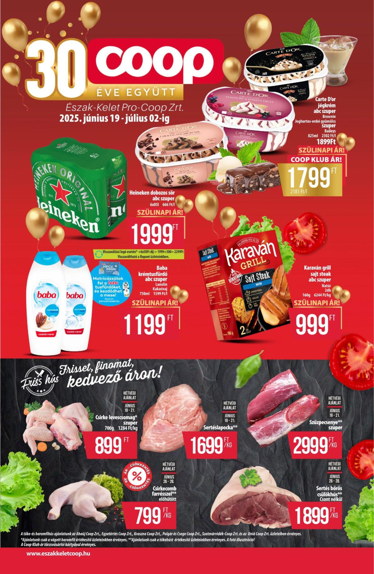 Coop - Észak-Kelet akciós újság, érvényes 06.19. - 07.02.