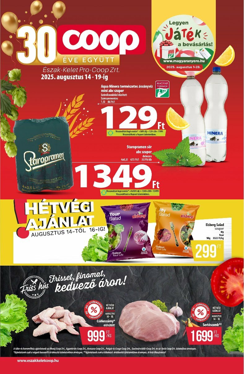 Coop - Észak-Kelet akciós újság, érvényes 08.14. - 08.19.