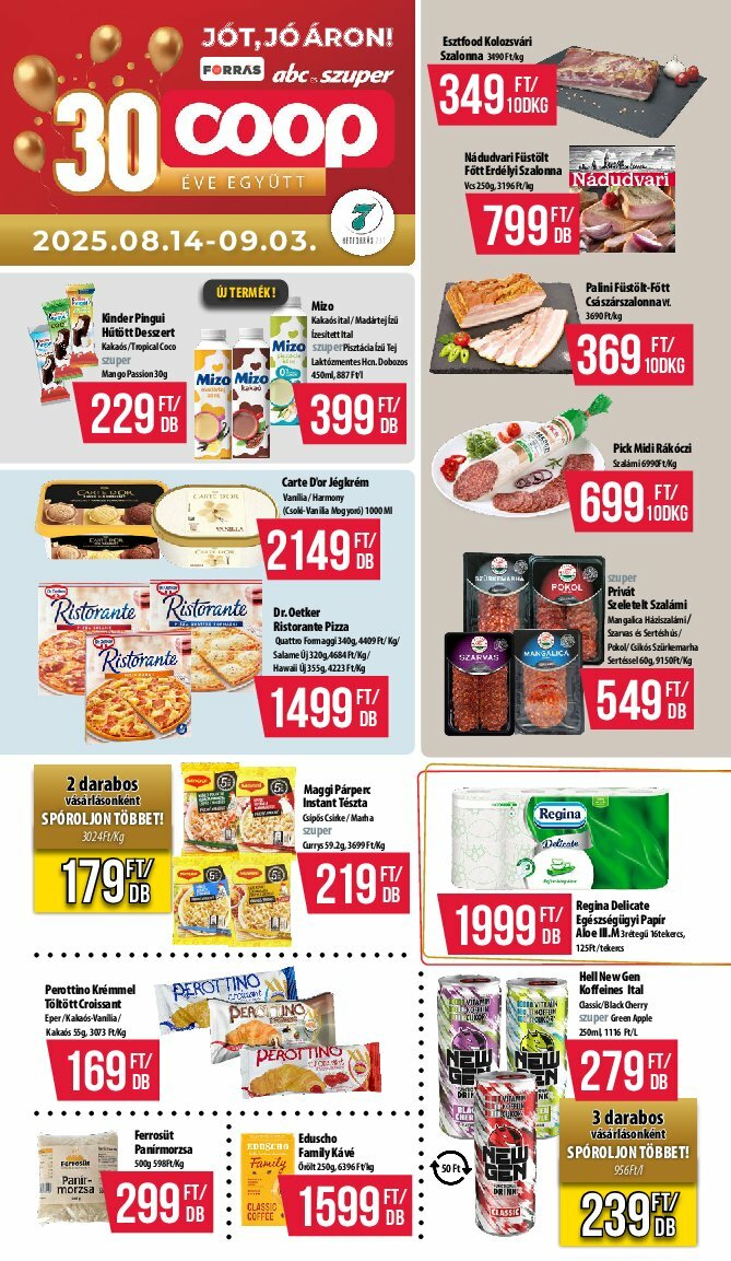 Coop - Hétforrás akciós újság, érvényes 08.14. - 09.03.