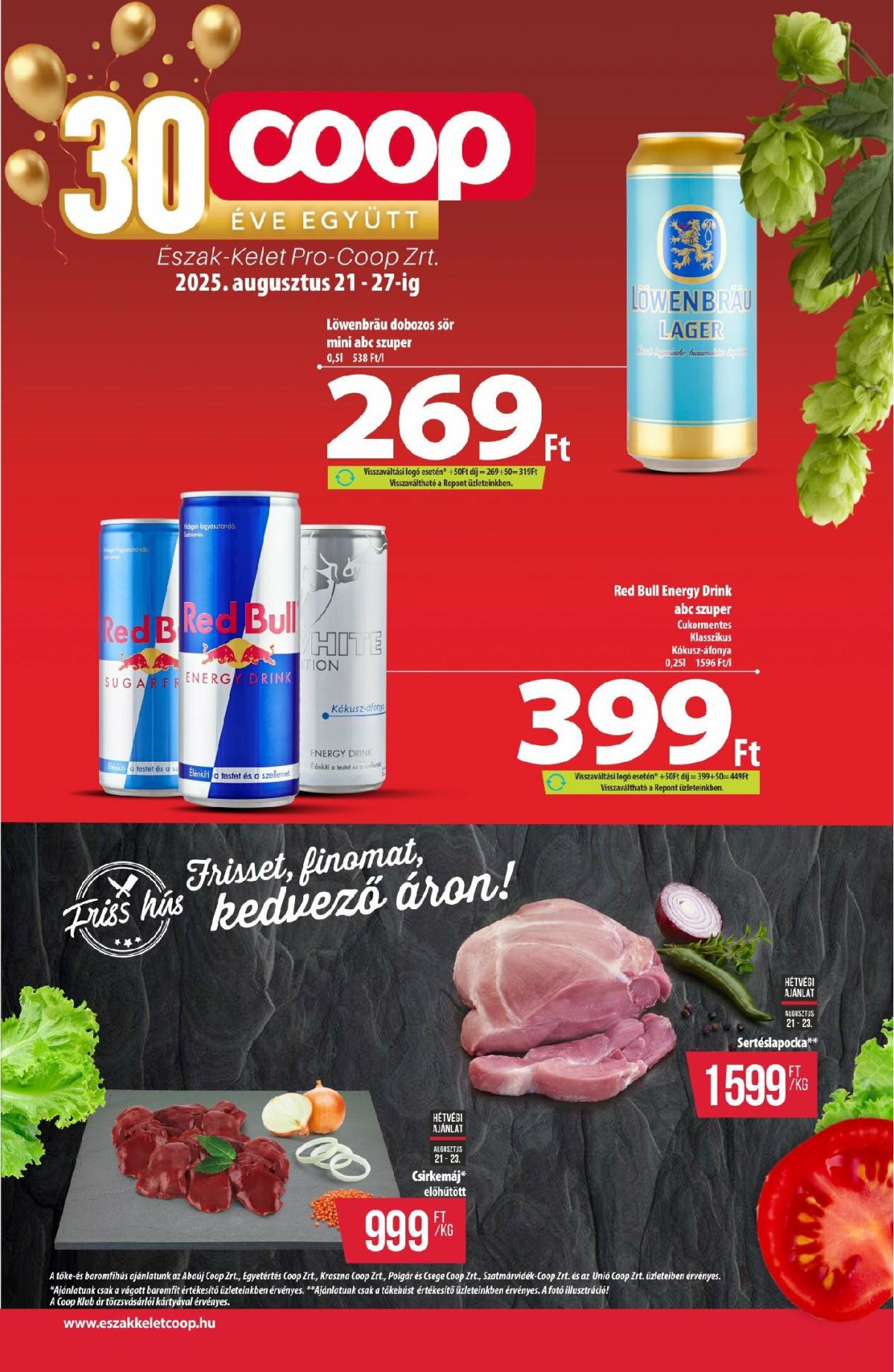 Coop - Észak-Kelet akciós újság, érvényes 08.21. - 08.27.