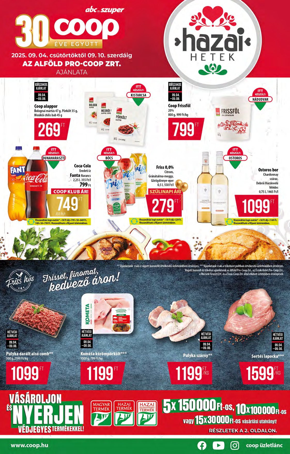 Coop - Alföld - Abc-Szuper akciós újság, érvényes 09.04. - 09.10.