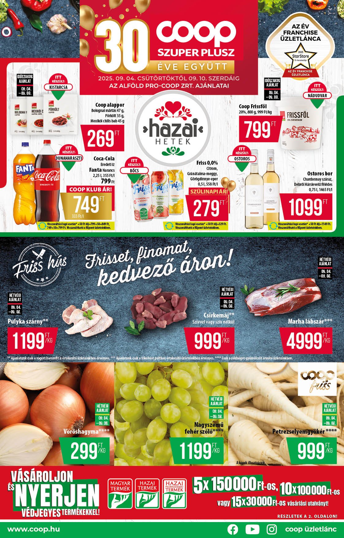 Coop - Alföld Szuper Plusz akciós újság, érvényes 09.04. - 09.10.