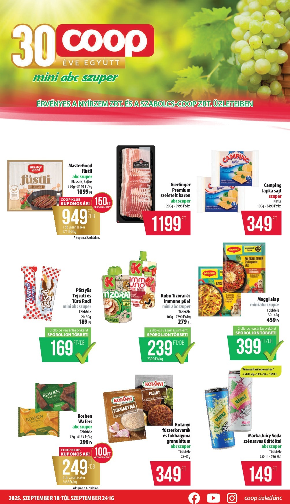 Coop - Nyírzem/Szabolcs Coop akciós újság, érvényes 09.18. - 09.24.
