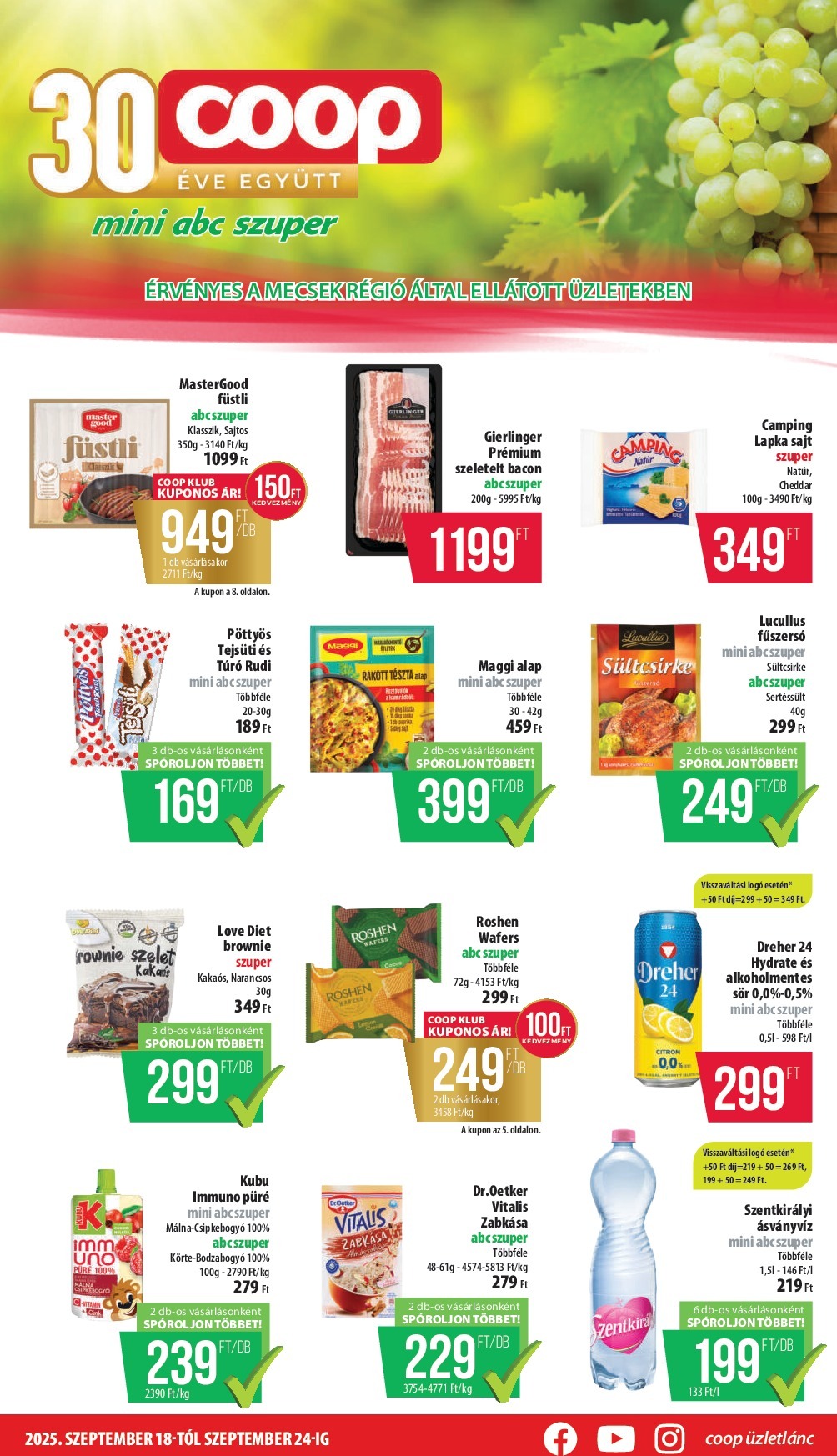 Coop - Mecsek akciós újság, érvényes 09.18. - 09.24.