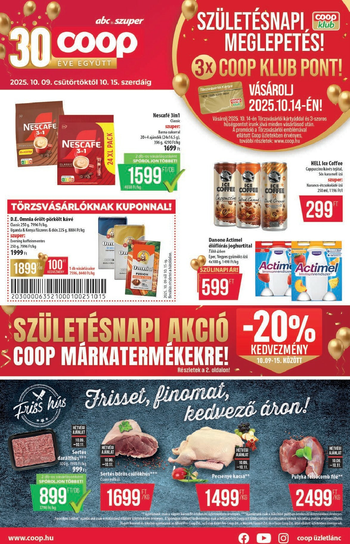 Coop - Abc-Szuper akciós újság, érvényes 10.09. - 10.15.