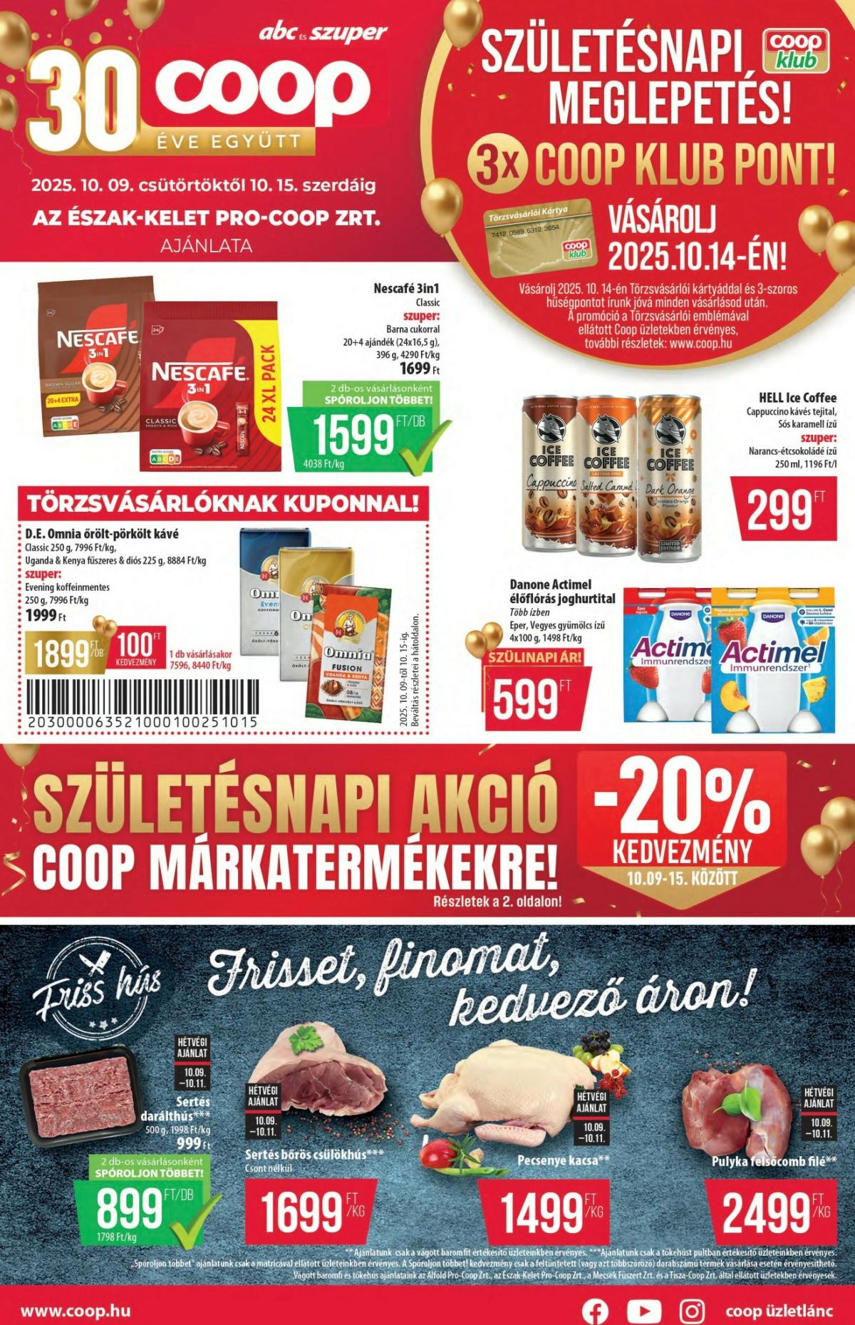 Coop - Észak-Kelet - Abc-Szuper akciós újság, érvényes 10.09. - 10.15.