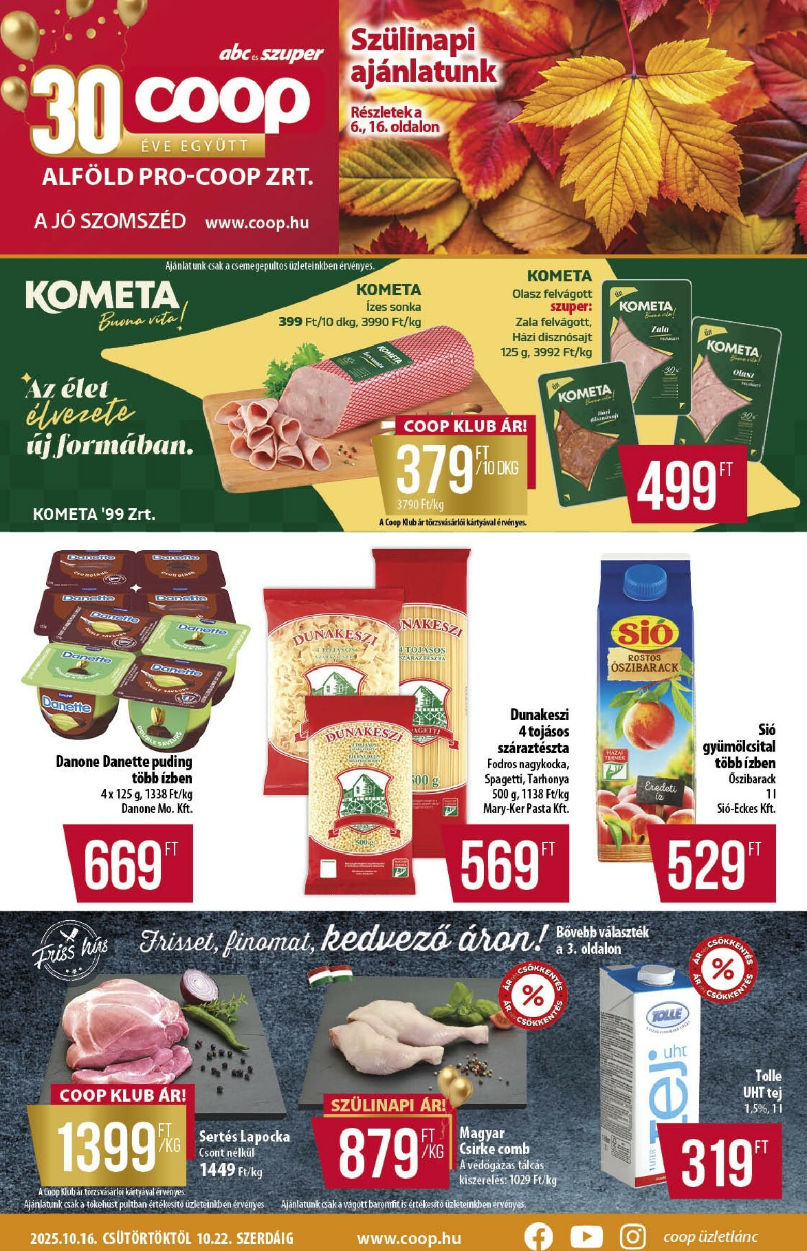 Coop - Abc Szuper Alföld akciós újság, érvényes 10.16. - 10.22.