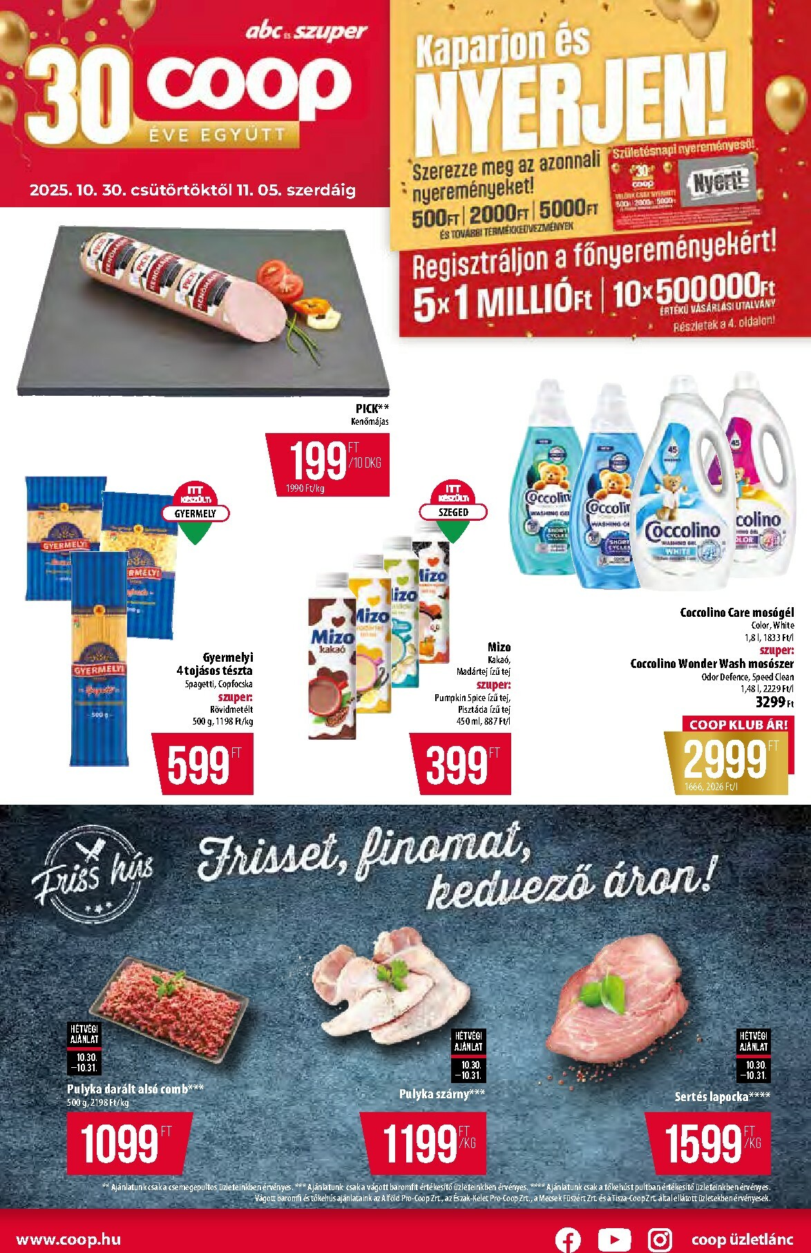 Coop - Abc-Szuper akciós újság, érvényes 10.30. - 11.05.