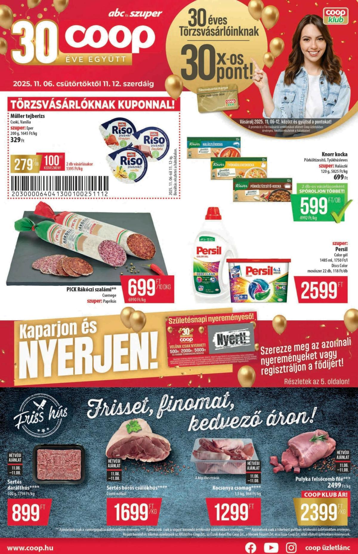 Coop - Abc-Szuper akciós újság, érvényes 11.06. - 11.12.