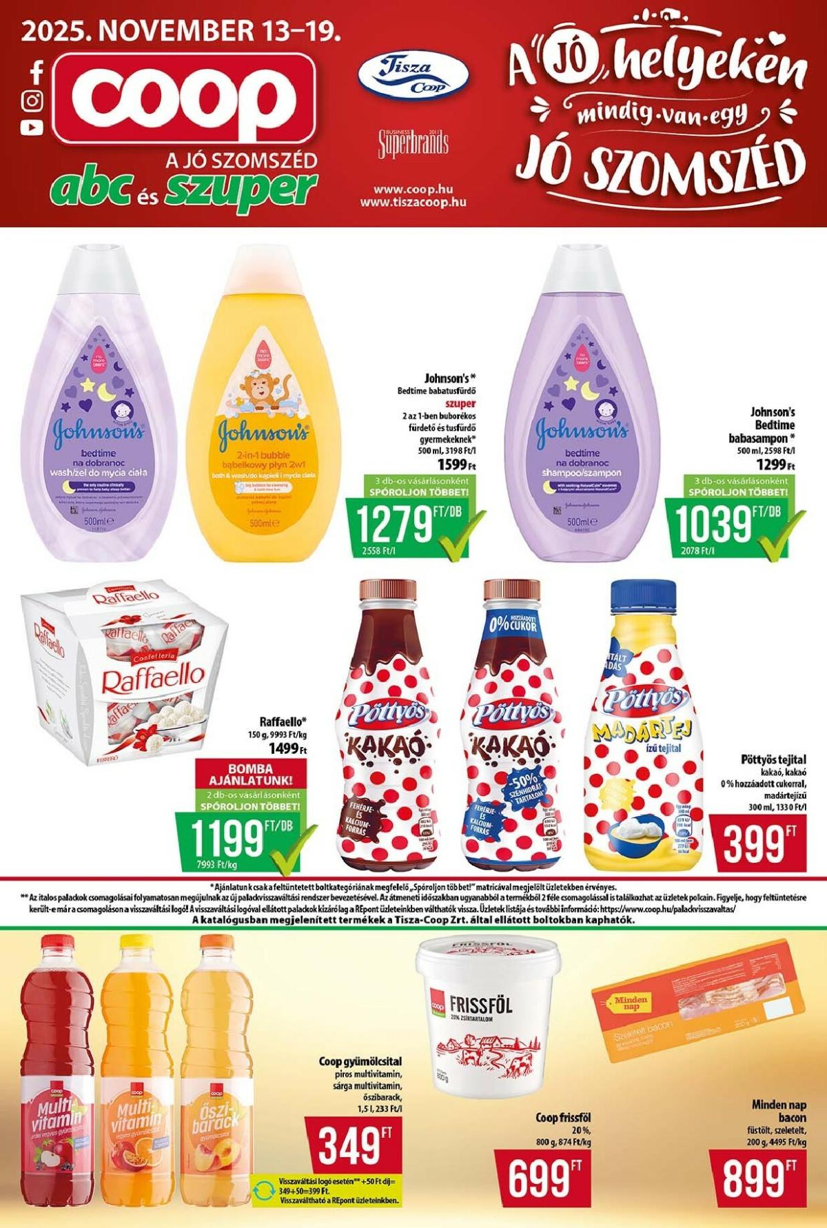 Coop - Tisza Abc Szuper akciós újság, érvényes 11.13. - 11.19.