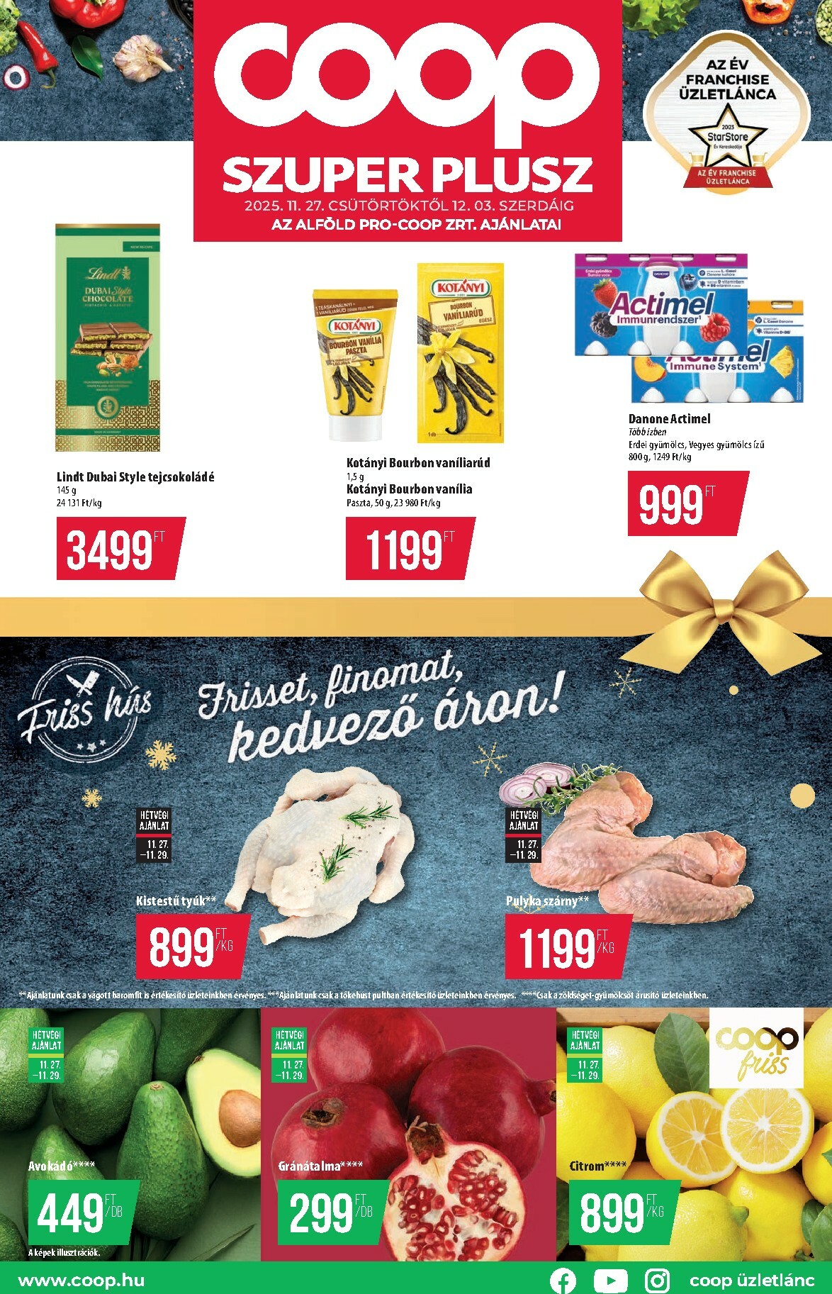 Coop - Szuper Plusz Alföld akciós újság, érvényes 11.27. - 12.03.