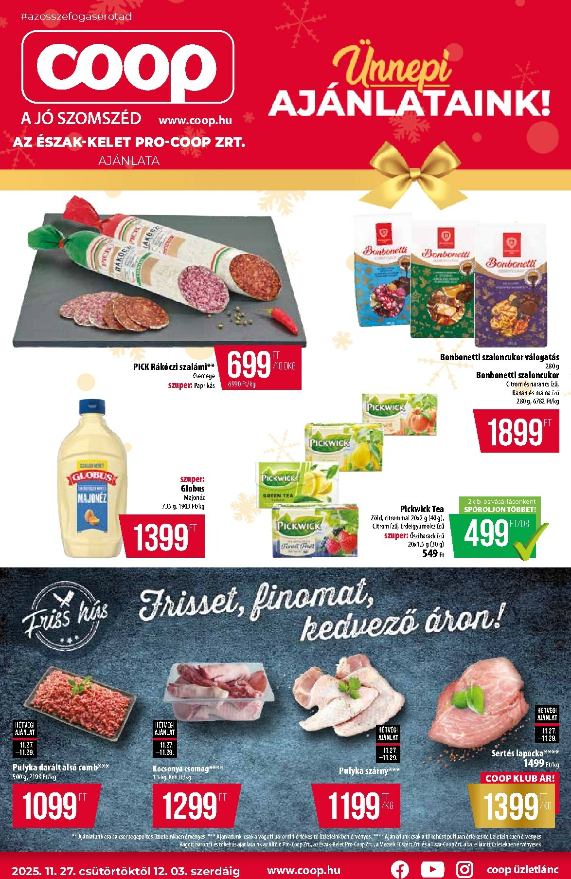 Coop - Észak-Kelet akciós újság, érvényes 11.27. - 12.03.