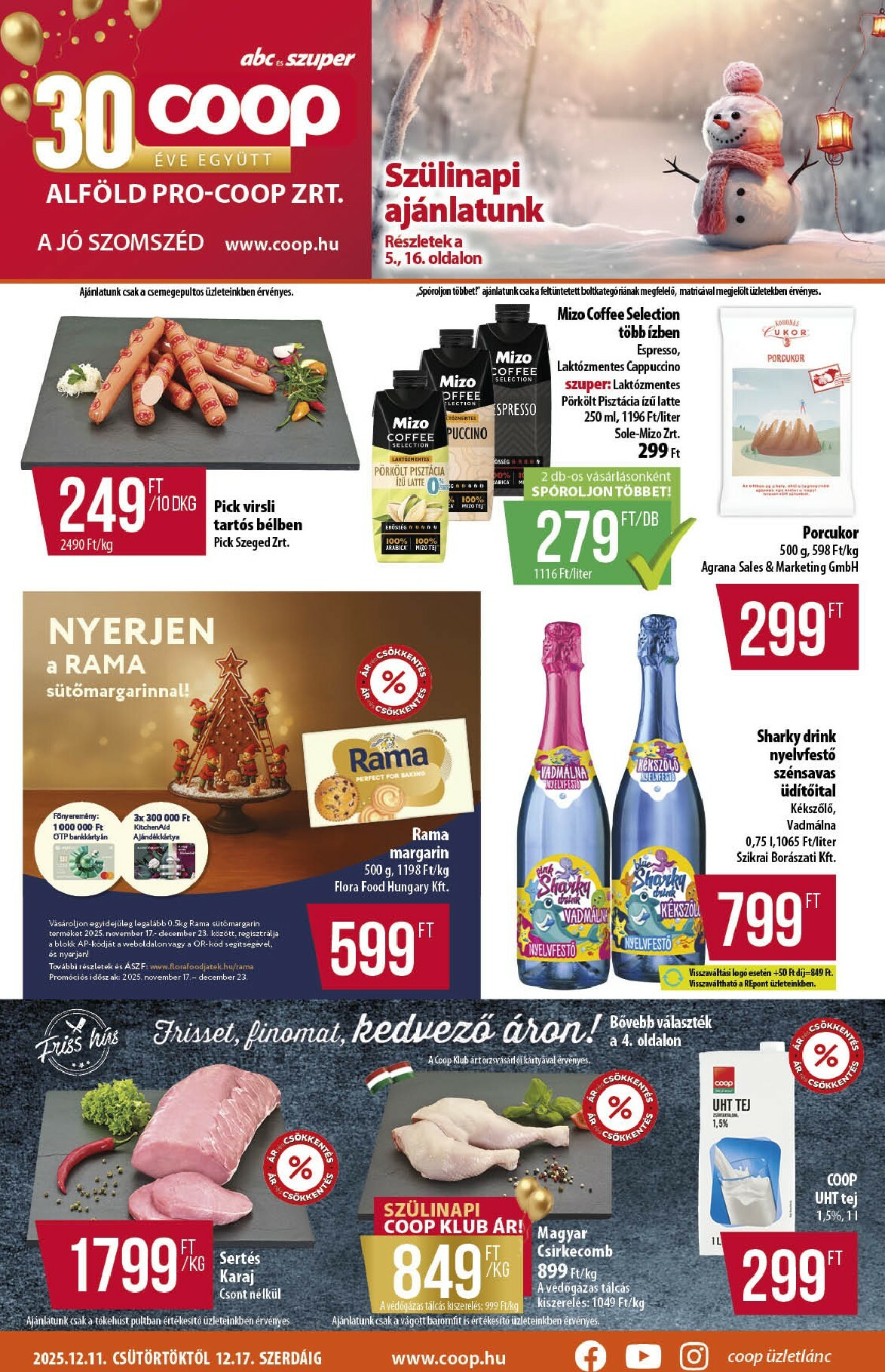 Coop - Abc-Szuper Alföld akciós újság, érvényes 12.11. - 12.17.