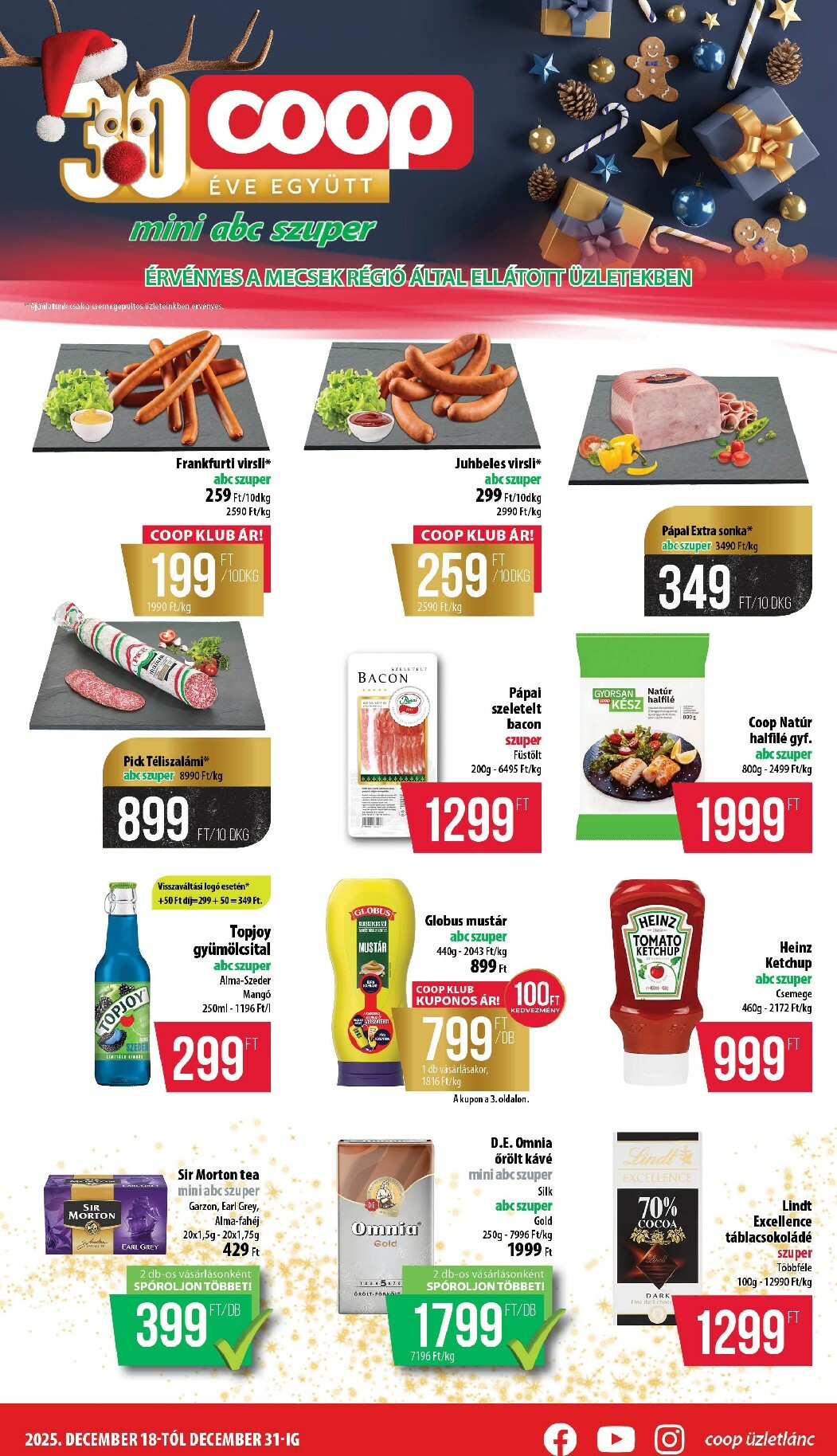 Coop - Mini Abc Szuper Mecsek akciós újság, érvényes 12.18. - 12.31.