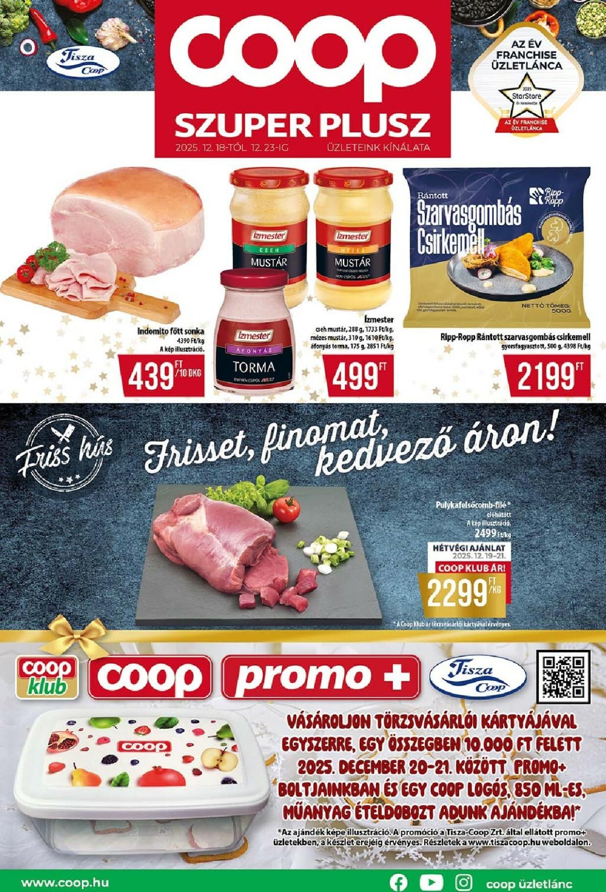 Coop - Szuper Plusz akciós újság, érvényes 12.18. - 12.23.