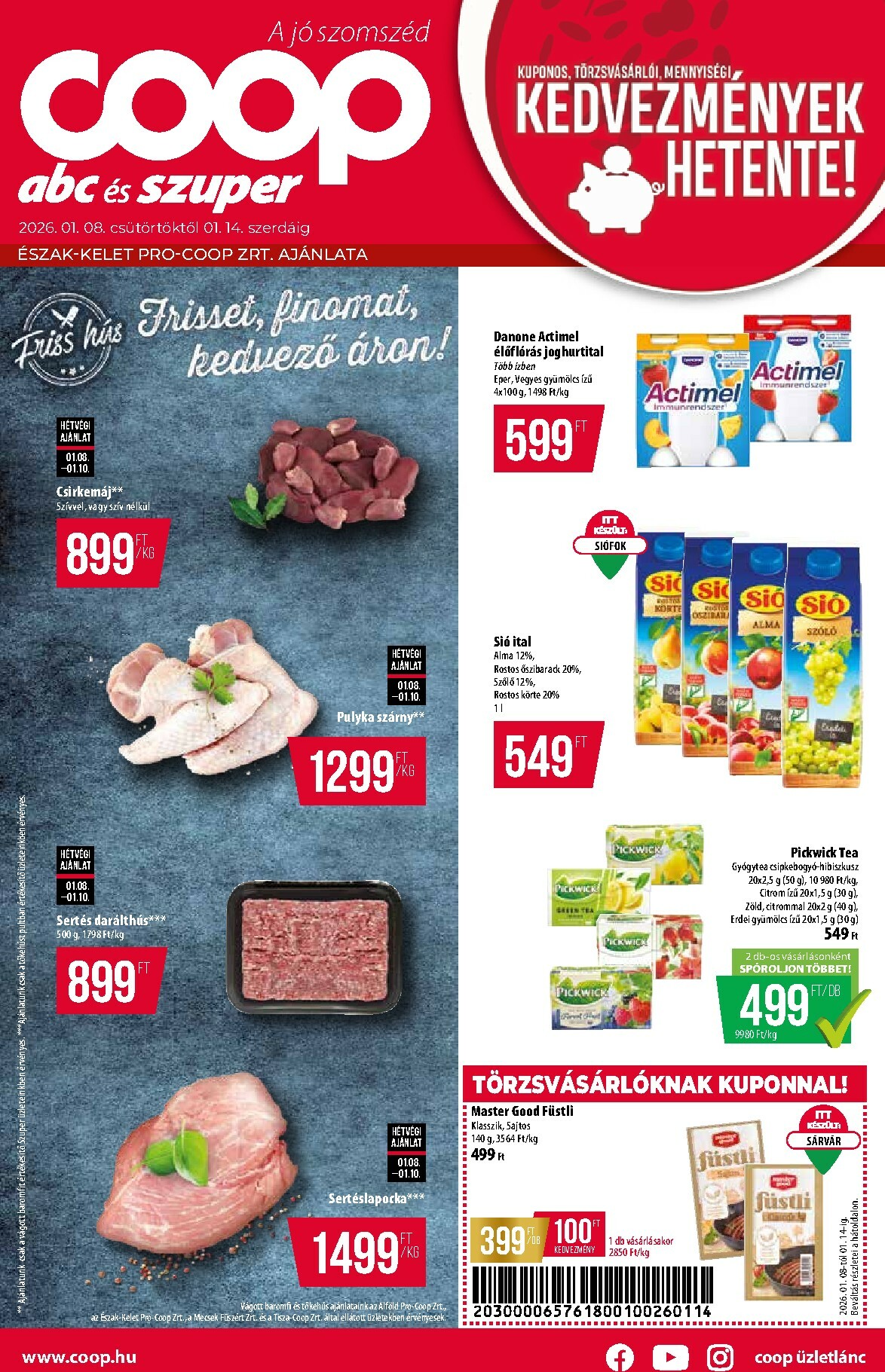 Coop - Abc Szuper Észak-Kelet akciós újság, érvényes 01.08. - 01.14.