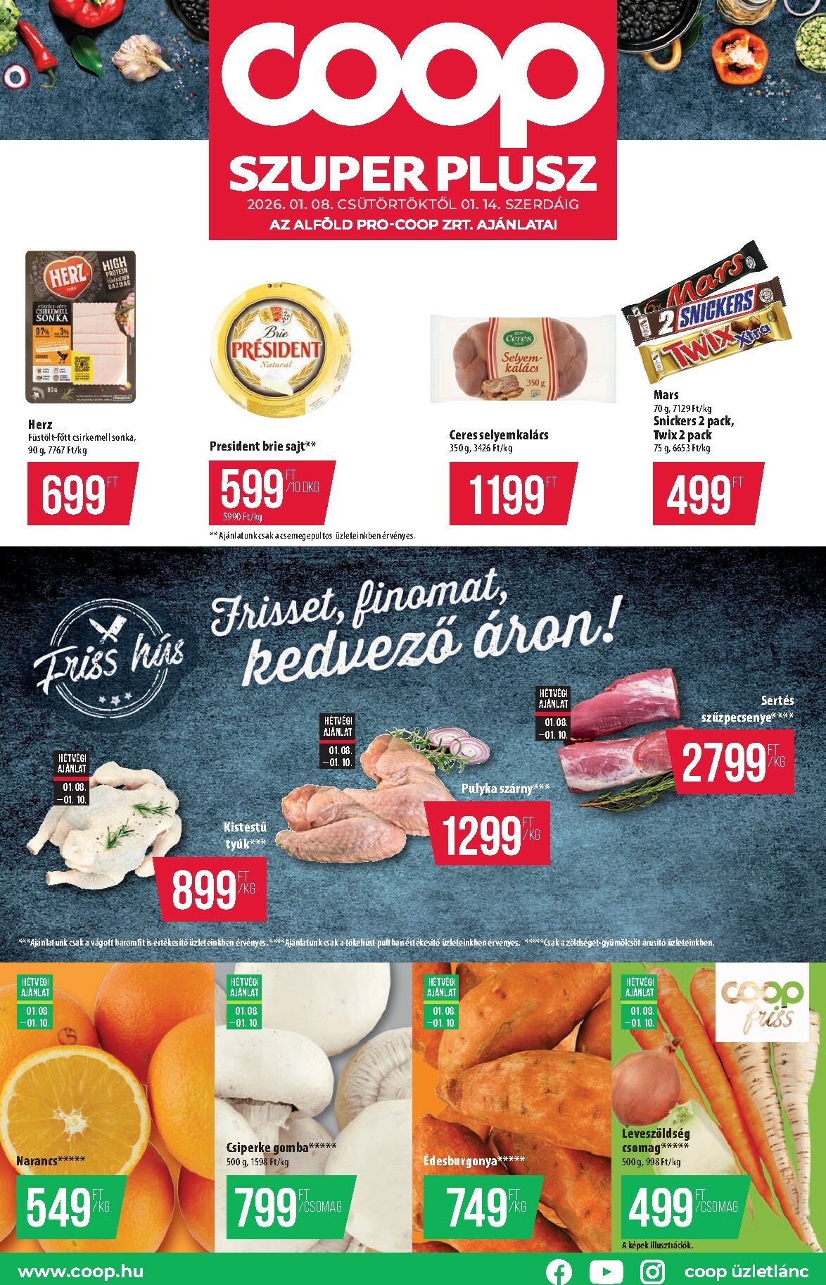 Coop - Szuper Plusz Alföld akciós újság, érvényes 01.08. - 01.14.