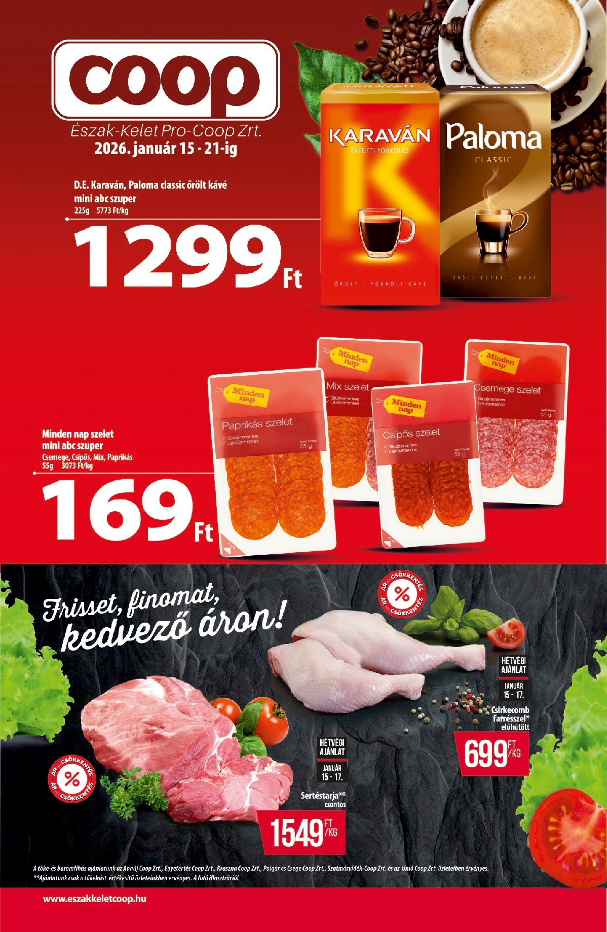 Coop - Észak-Kelet akciós újság, érvényes 01.15. - 01.21.