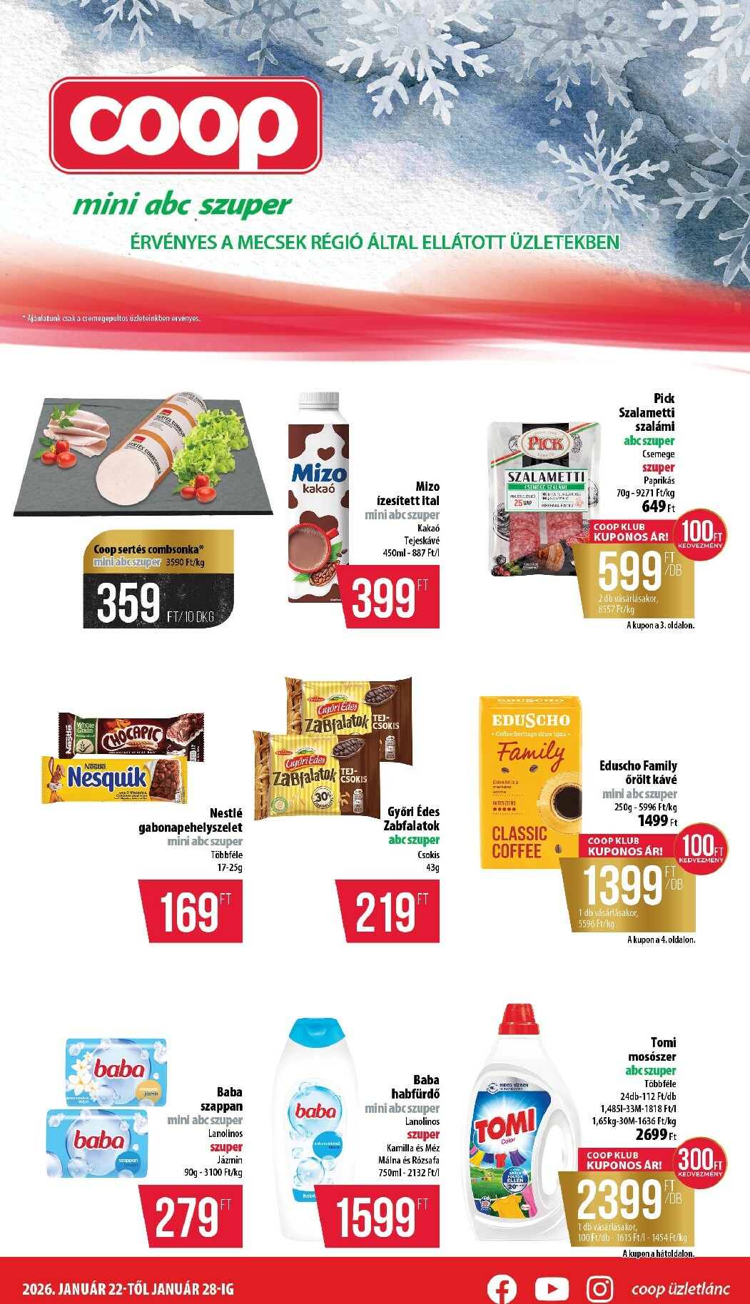 Coop - Mecsek akciós újság, érvényes 01.22. - 01.28.