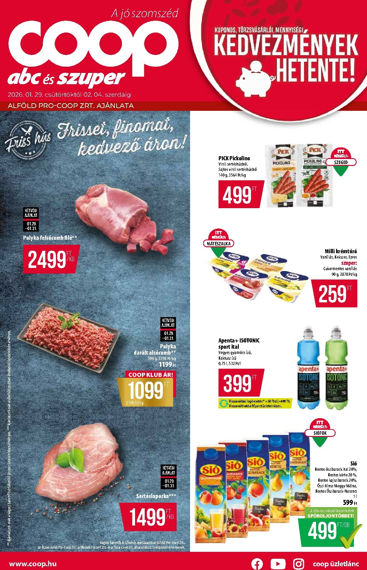 Coop - Alföld - Abc-Szuper akciós újság, érvényes 01.29. - 02.04.