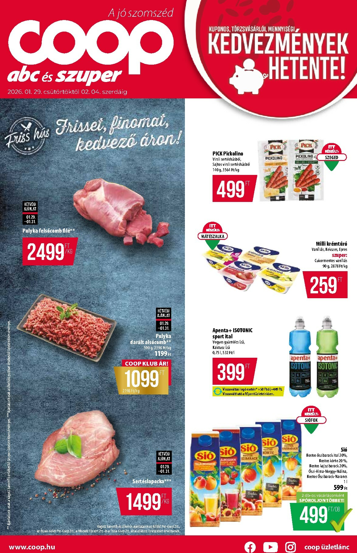 Coop - Abc-Szuper akciós újság, érvényes 01.29. - 02.04.