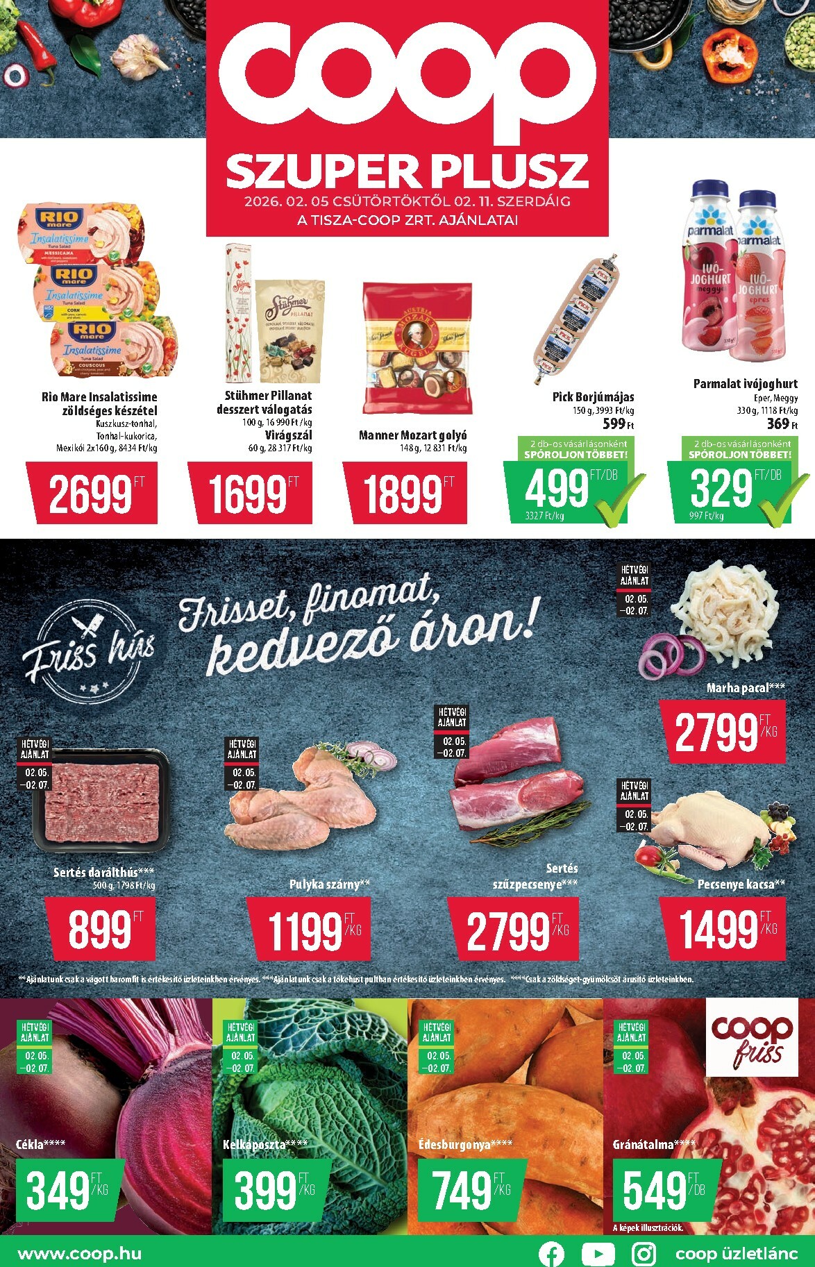 Coop - Szuper Plusz Tisza akciós újság, érvényes 2026.02.05. - 2026.02.11.