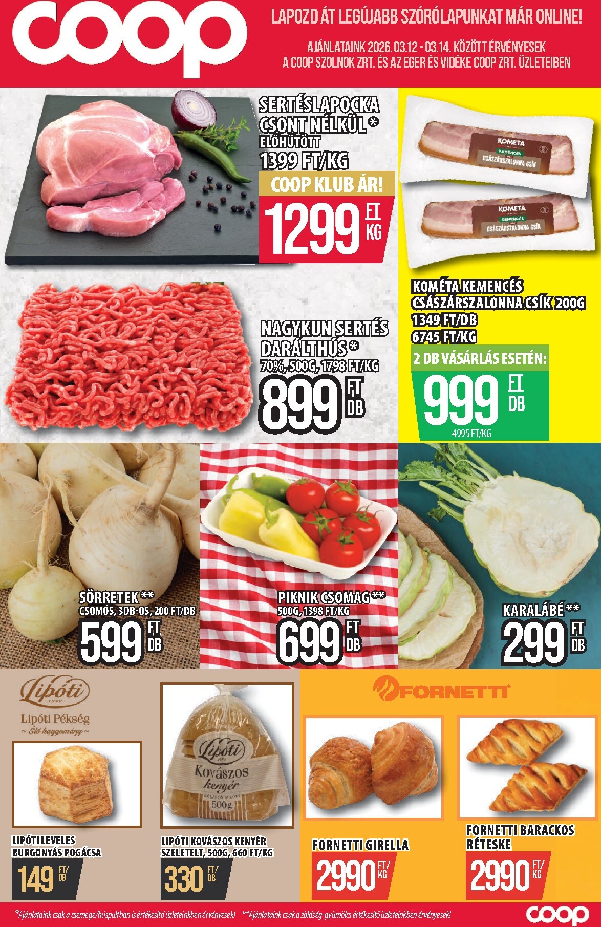 Coop - Szolnok akciós újság, érvényes 2026.03.12. - 2026.03.14.