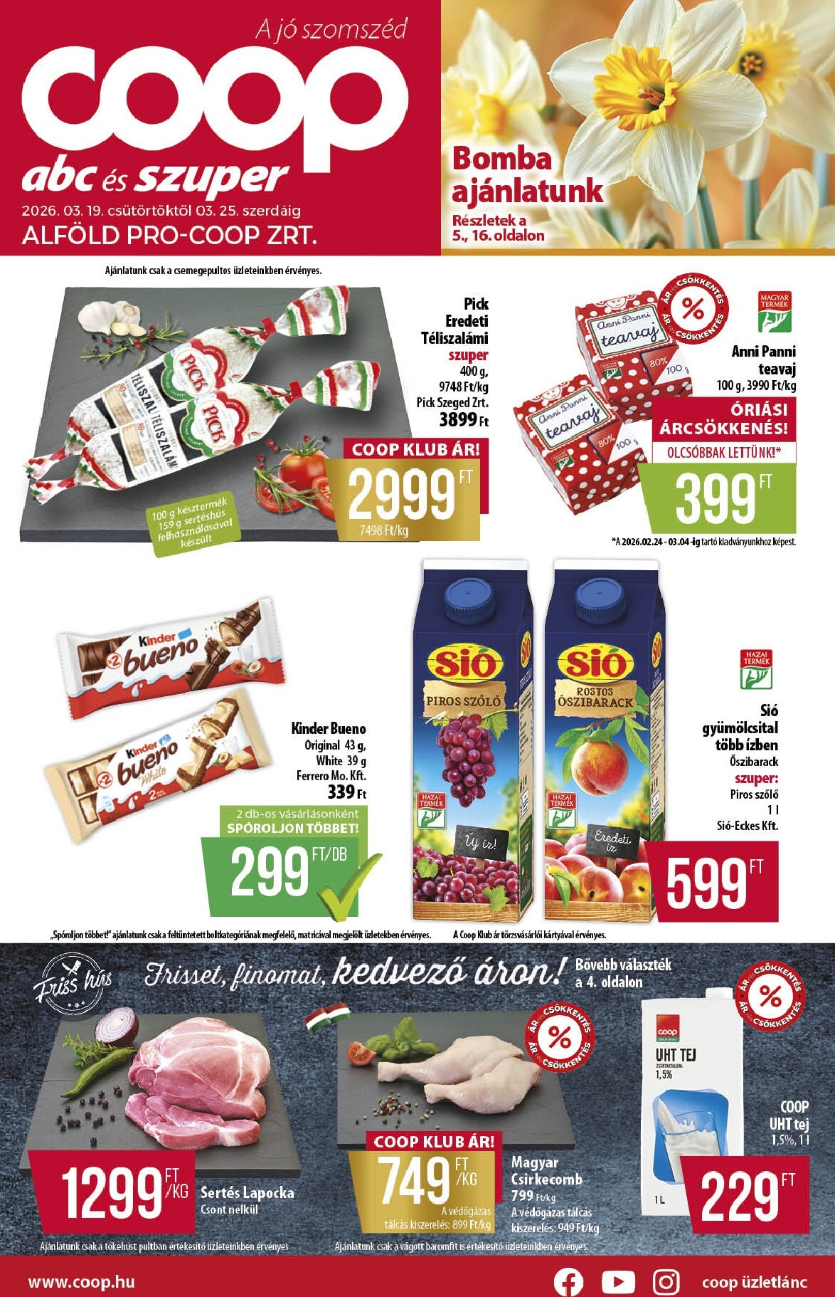 Coop - Alföld akciós újság, érvényes 2026.03.19. - 2026.03.25.