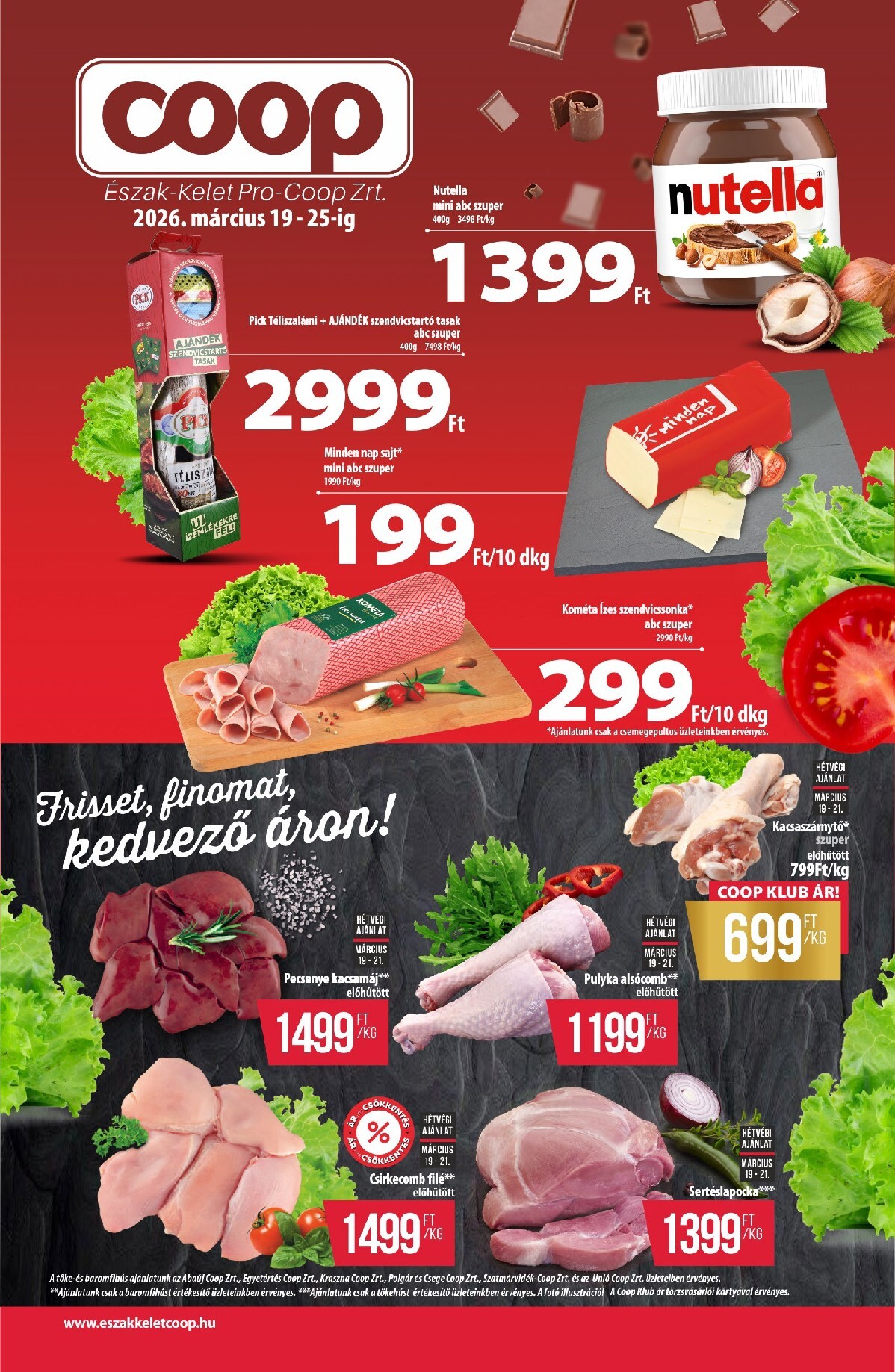 Coop - Észak-Kelet akciós újság, érvényes 2026.03.19. - 2026.03.25.