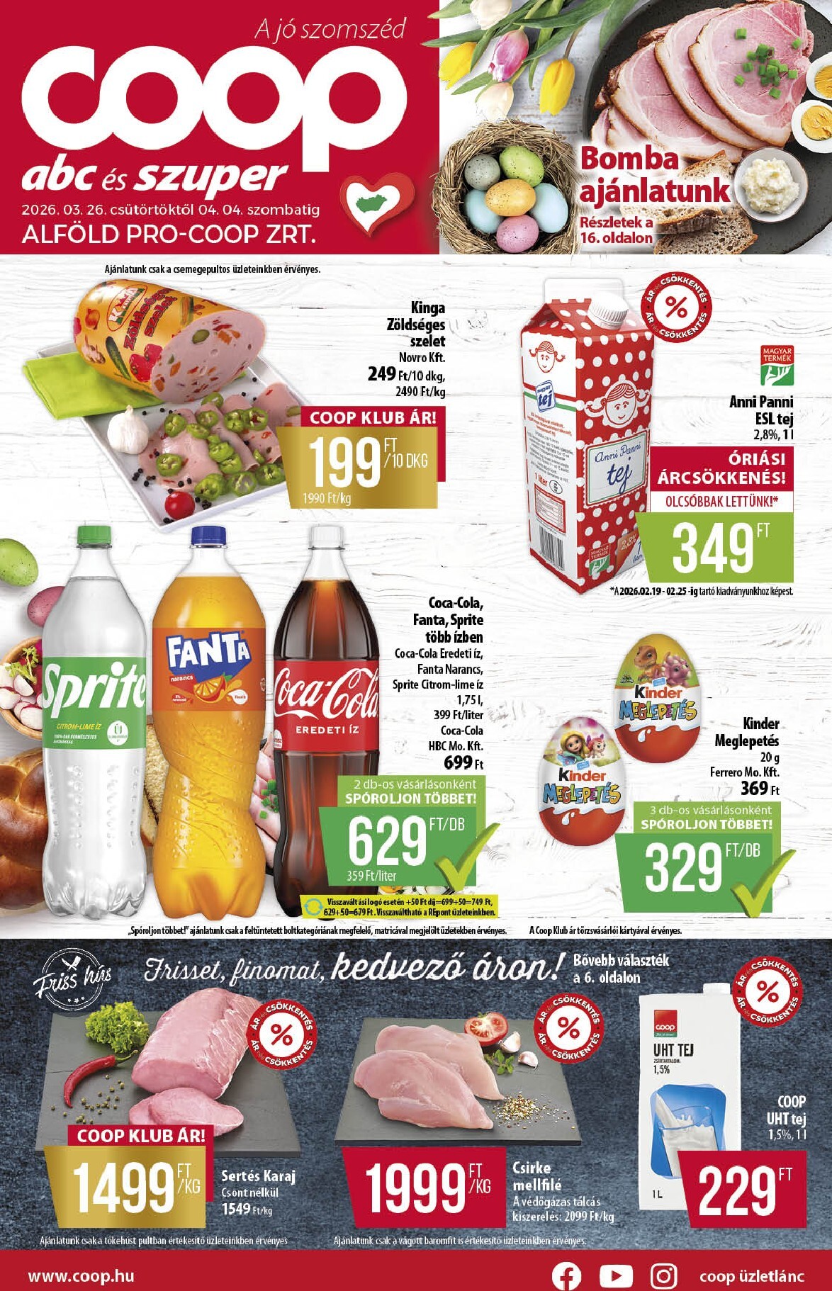 Coop - Alföld akciós újság, érvényes 2026.03.26. - 2026.04.04.