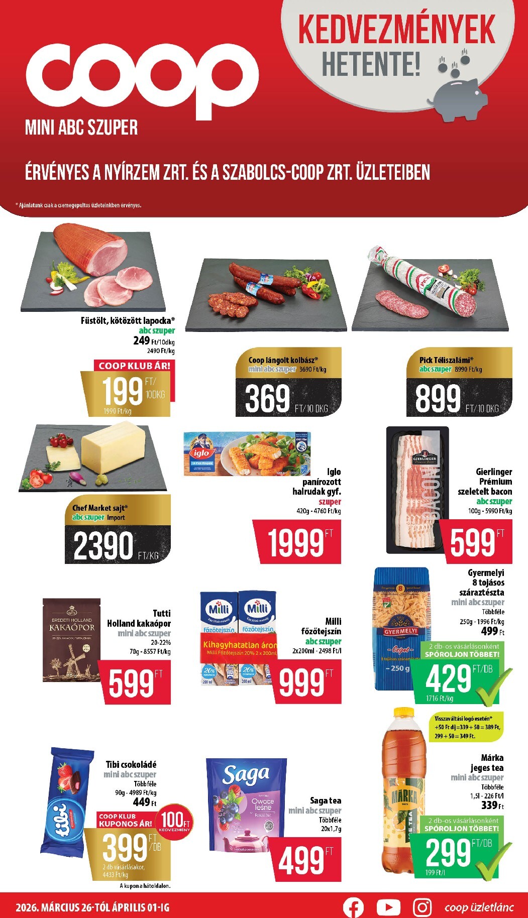 Coop - Nyírzem/Szabolcs Coop akciós újság, érvényes 2026.03.26. - 2026.04.01.