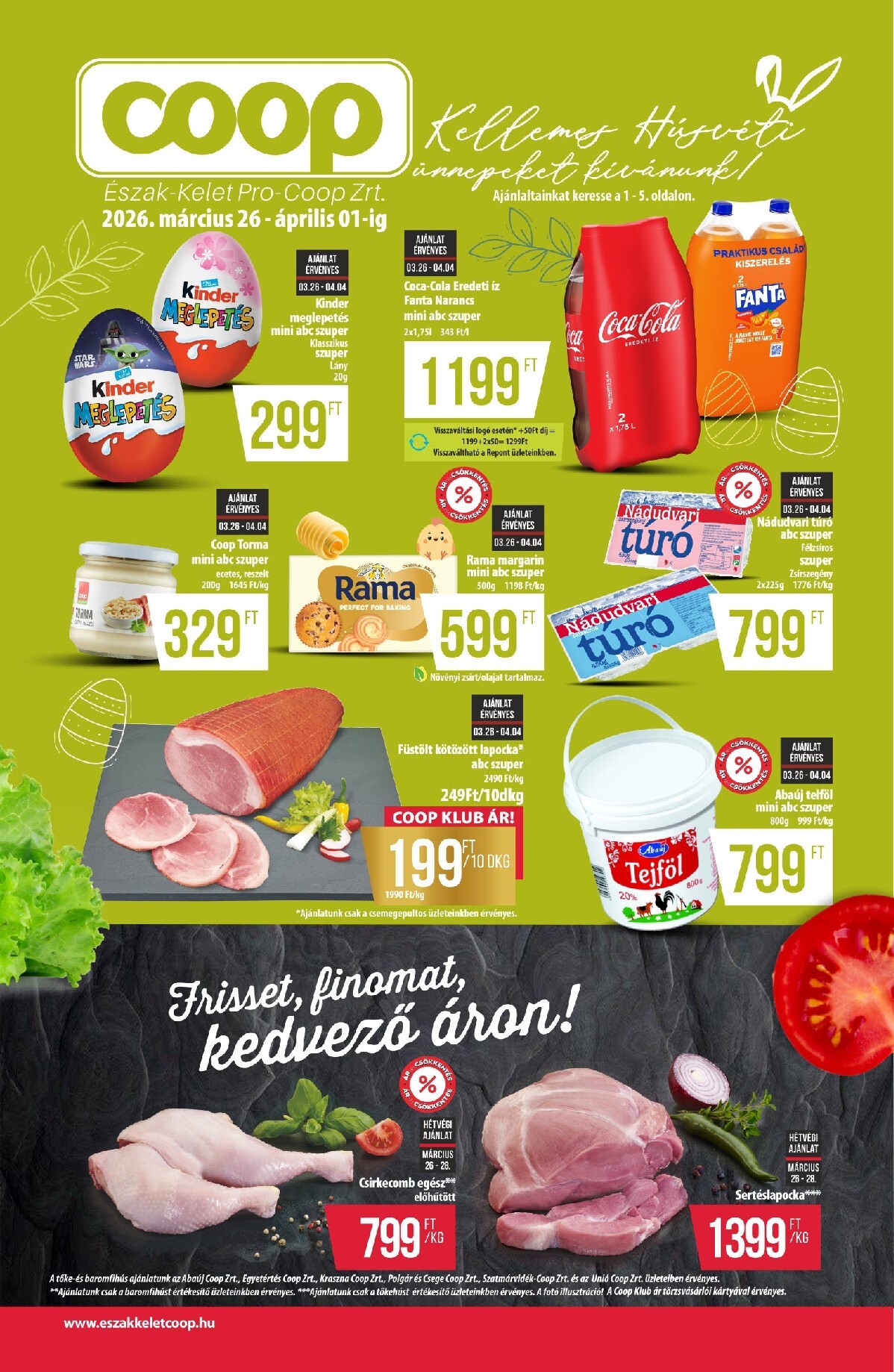 Coop - Észak-Kelet akciós újság, érvényes 2026.03.26. - 2026.04.01.
