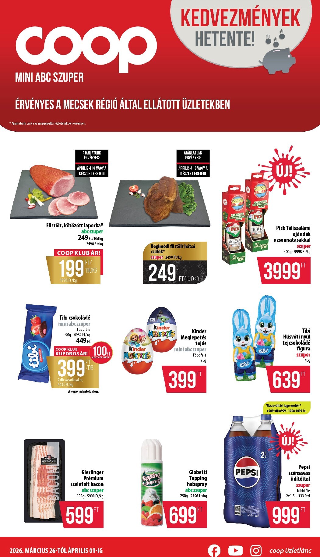Coop - Mecsek akciós újság, érvényes 2026.03.26. - 2026.04.01.