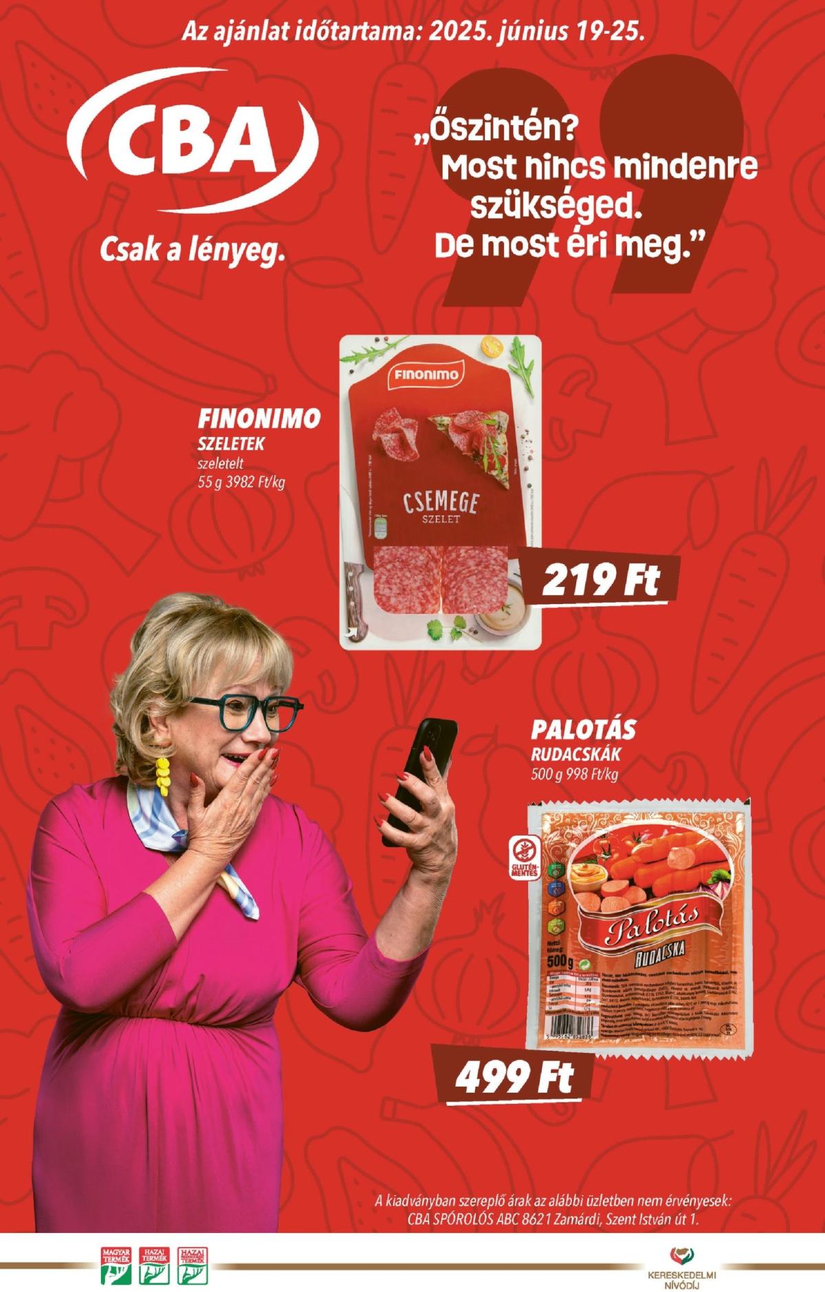 CBA akciós újság, érvényes 06.19. - 06.25.