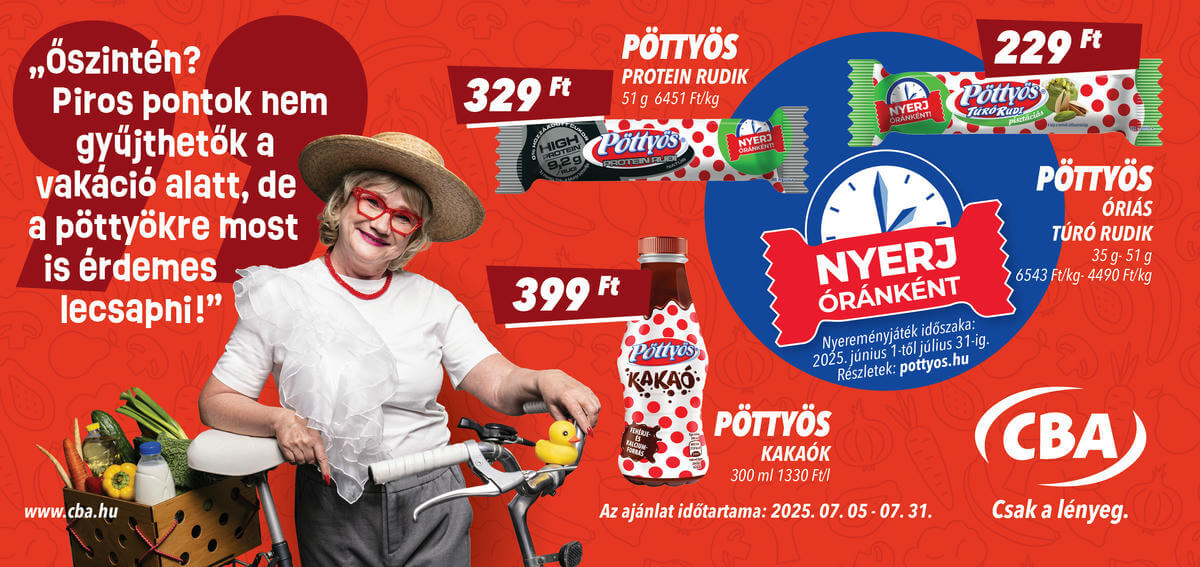 CBA akciós újság, érvényes 07.05. - 07.31.