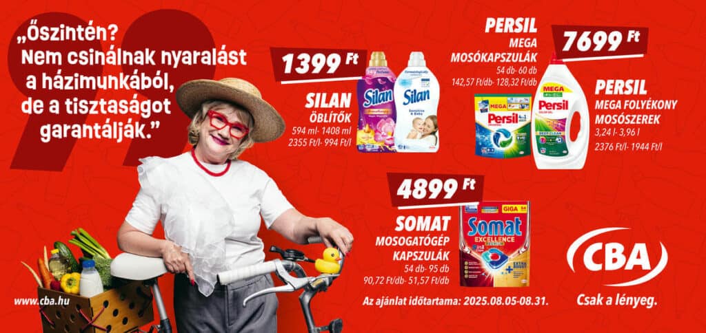CBA akciós újság, érvényes 08.05. - 08.31.