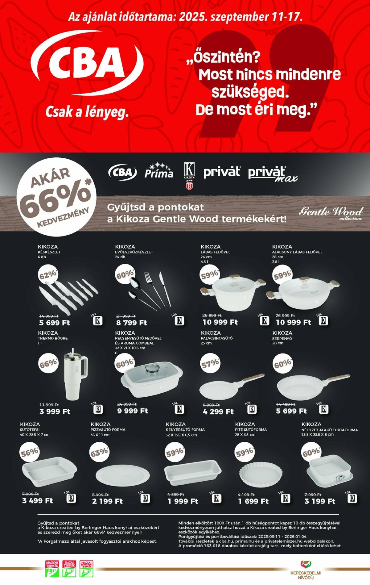 CBA akciós újság, érvényes 09.11. - 09.17.