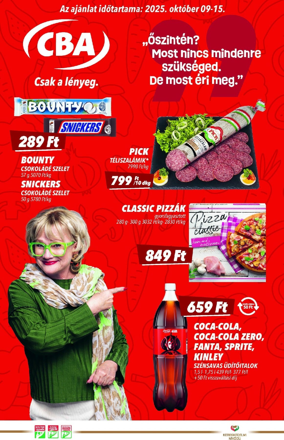 CBA akciós újság, érvényes 10.09. - 10.15.