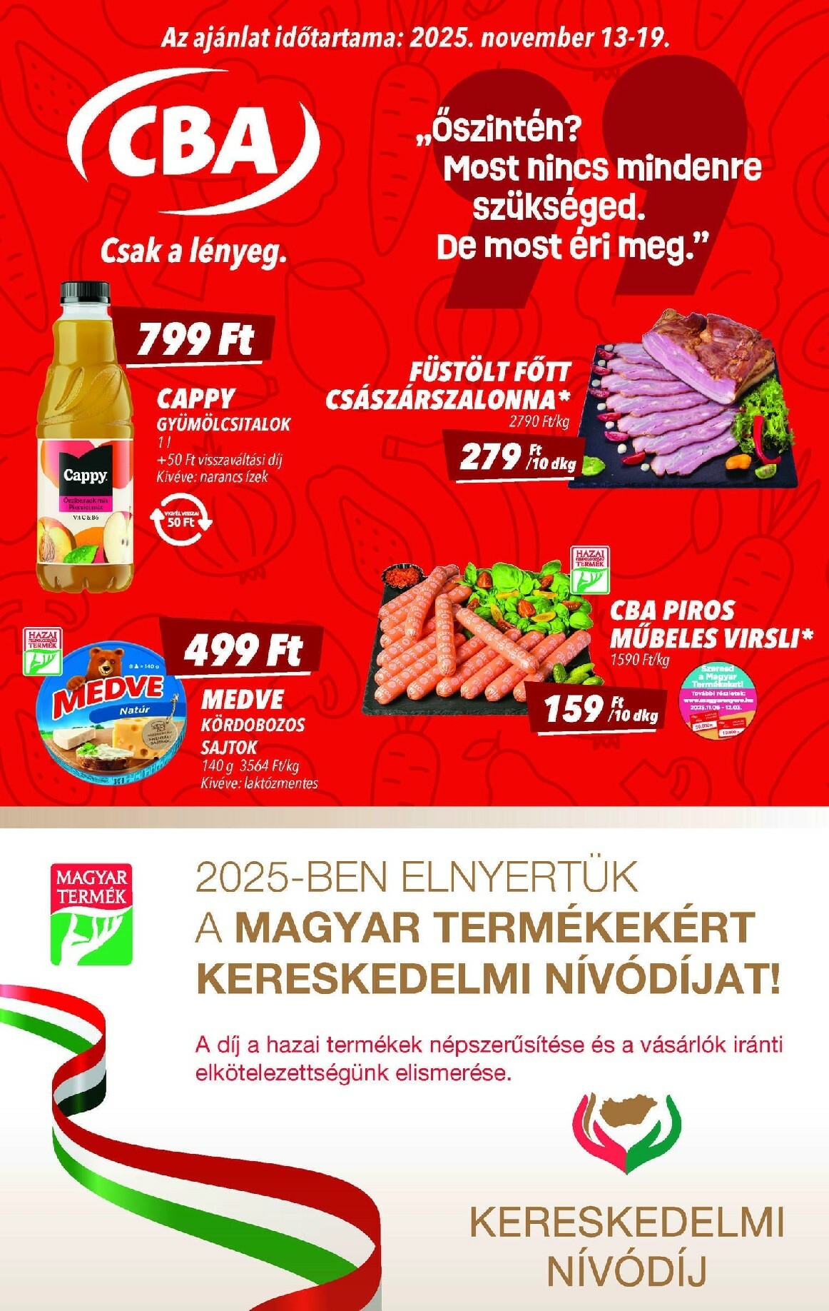CBA akciós újság, érvényes 11.13. - 11.19.