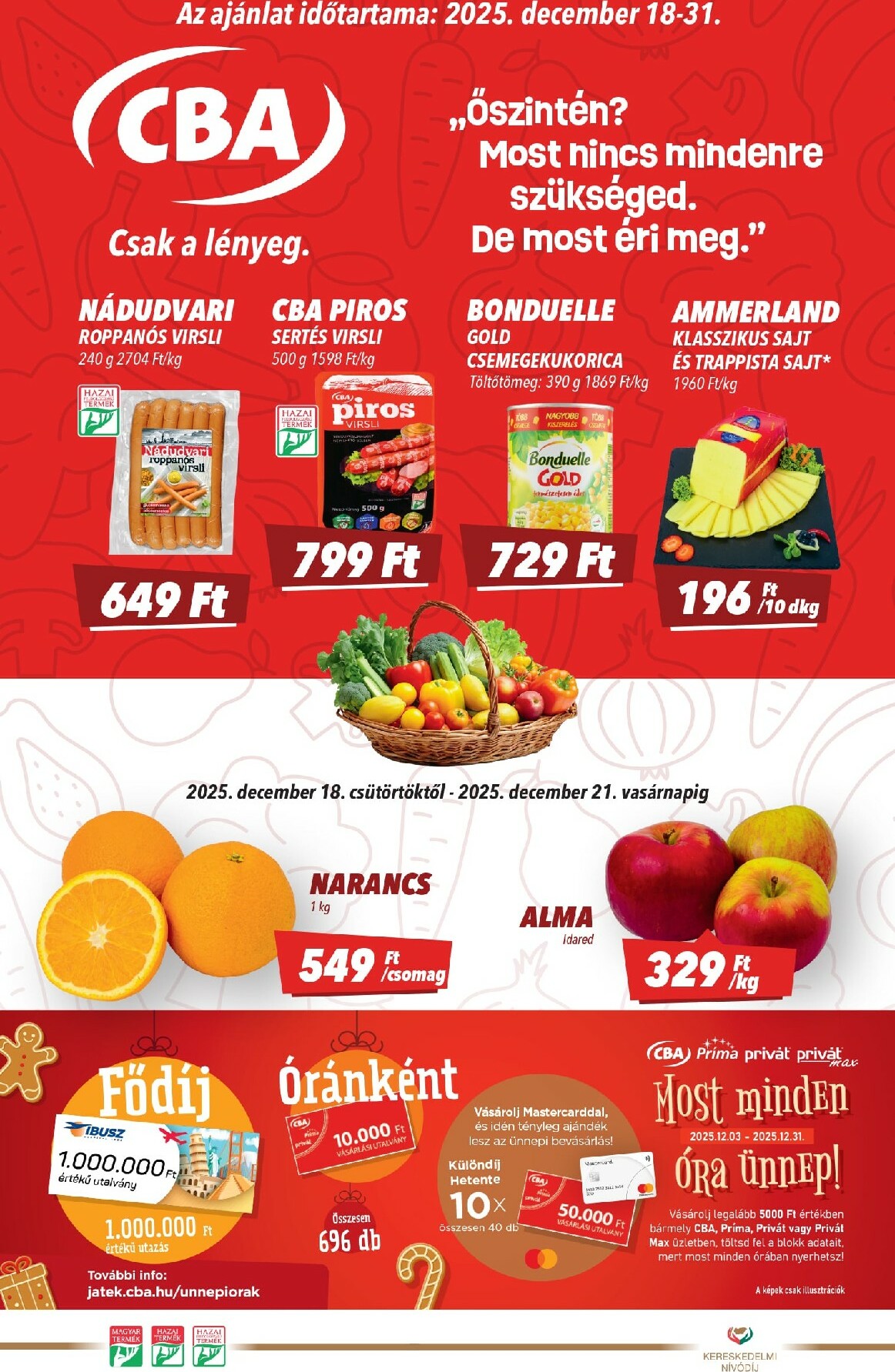 CBA akciós újság, érvényes 12.18. - 12.31.